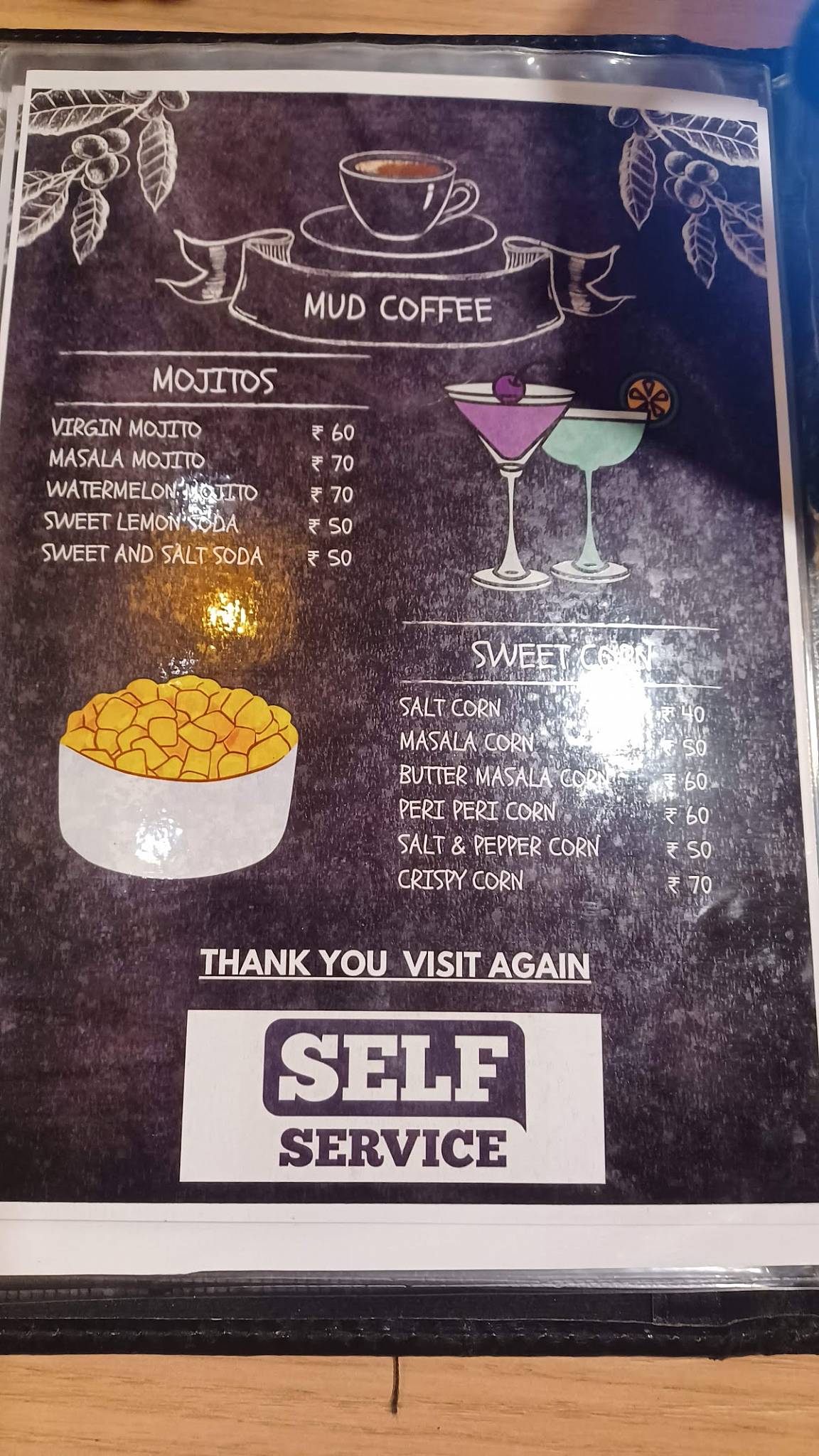 Mud Coffee (Jaganmohan Palace) menu