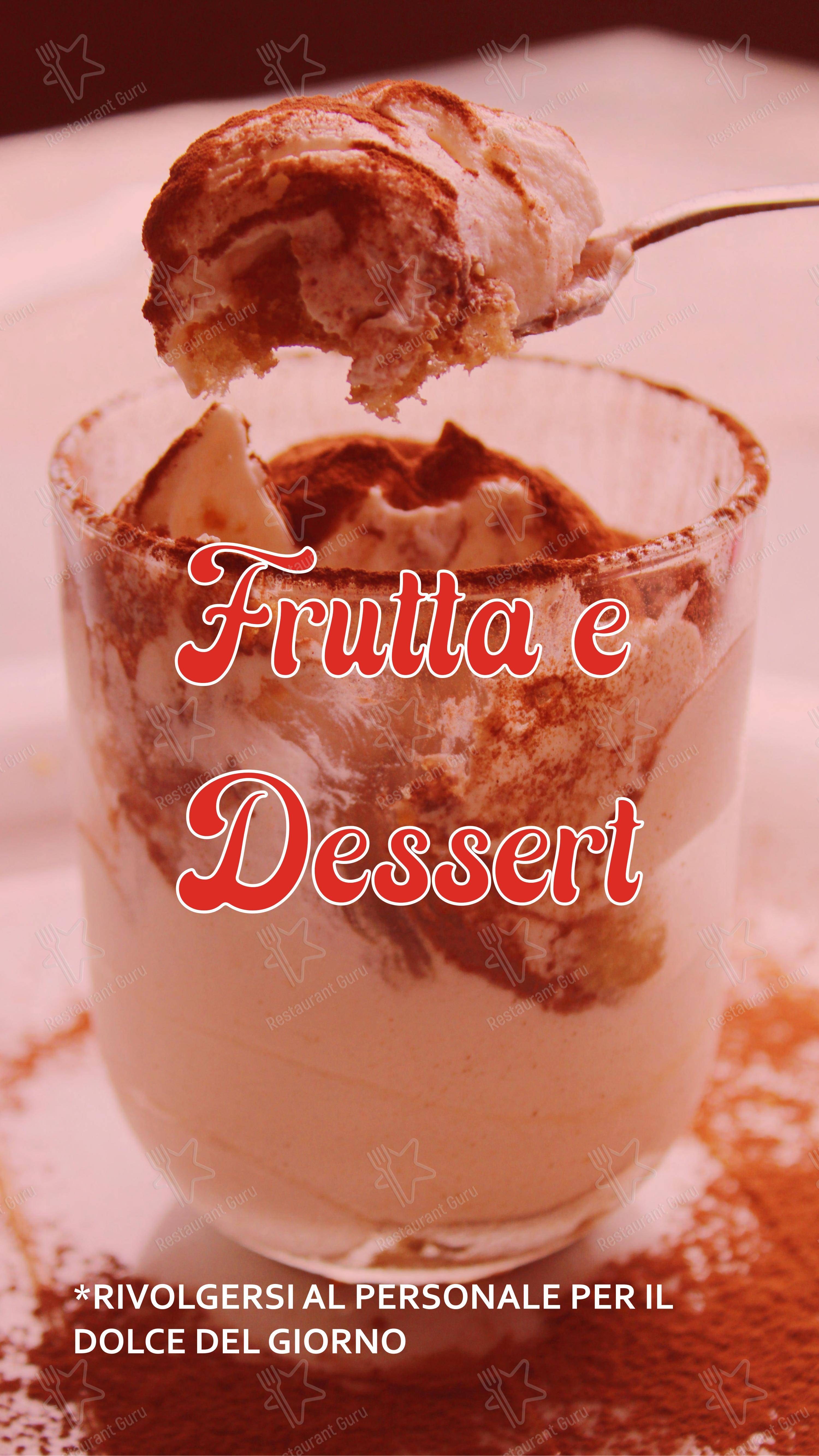 Menu di Napule 'e Notte - Menu bar