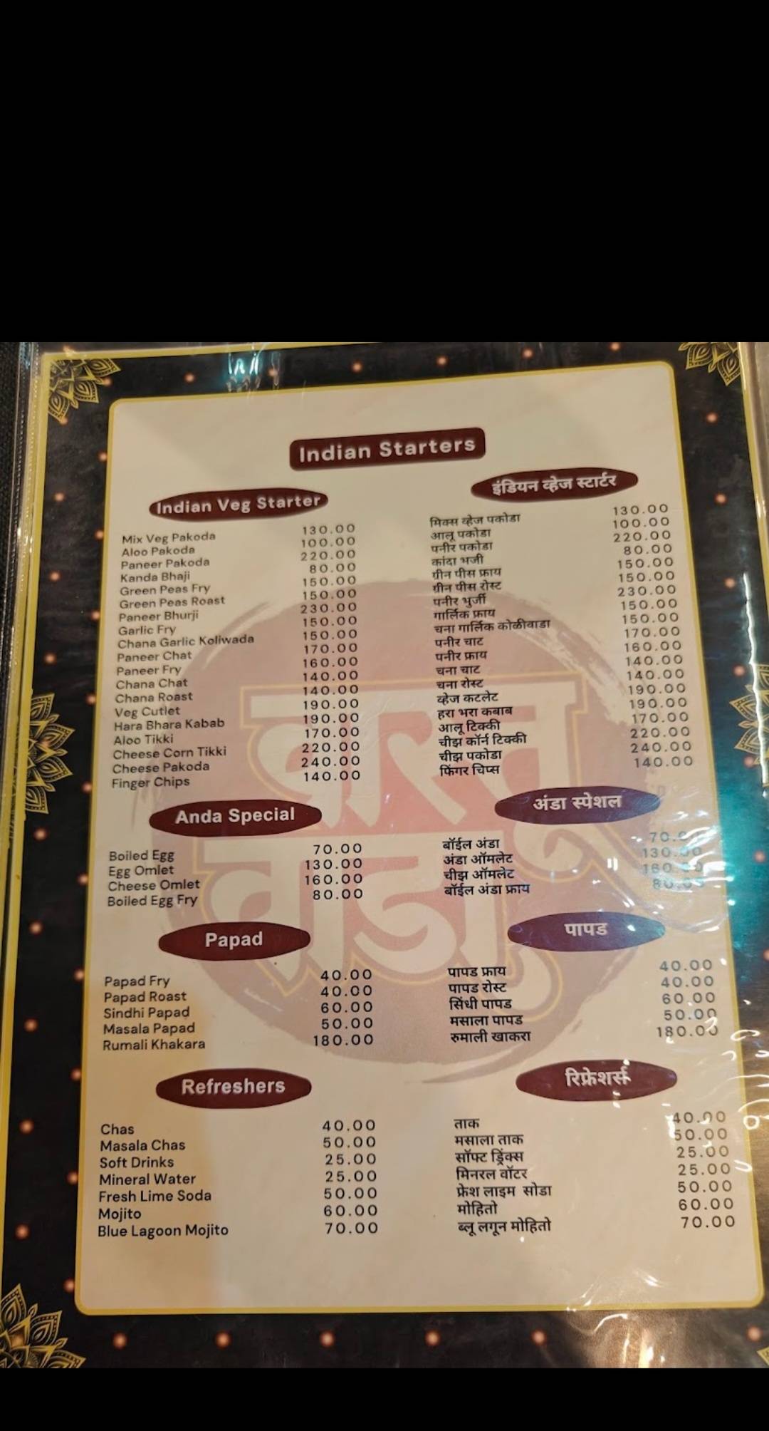 Hotel Vastu Wada Veg & Non Veg menu