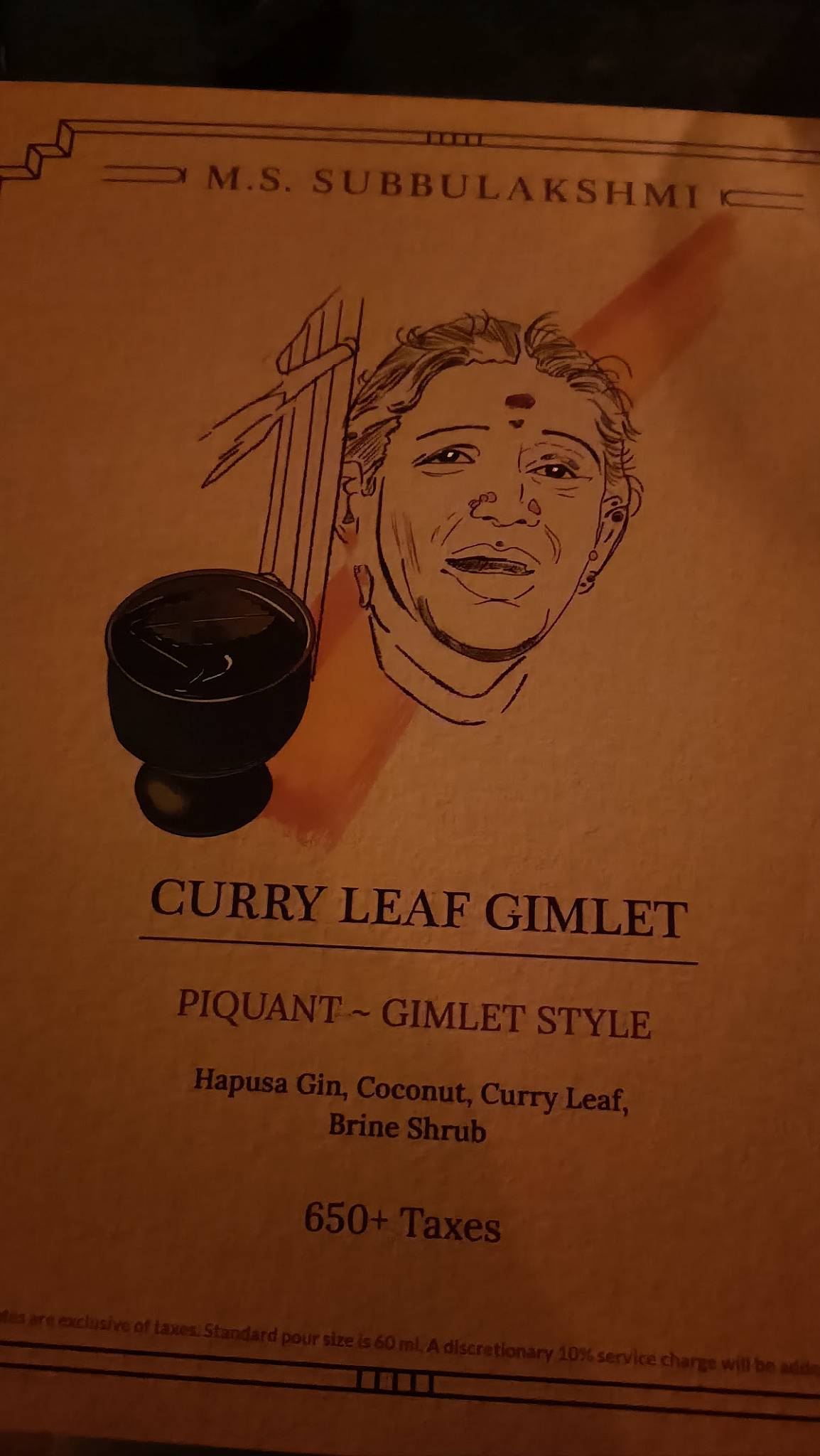 Native Cocktail Room menu