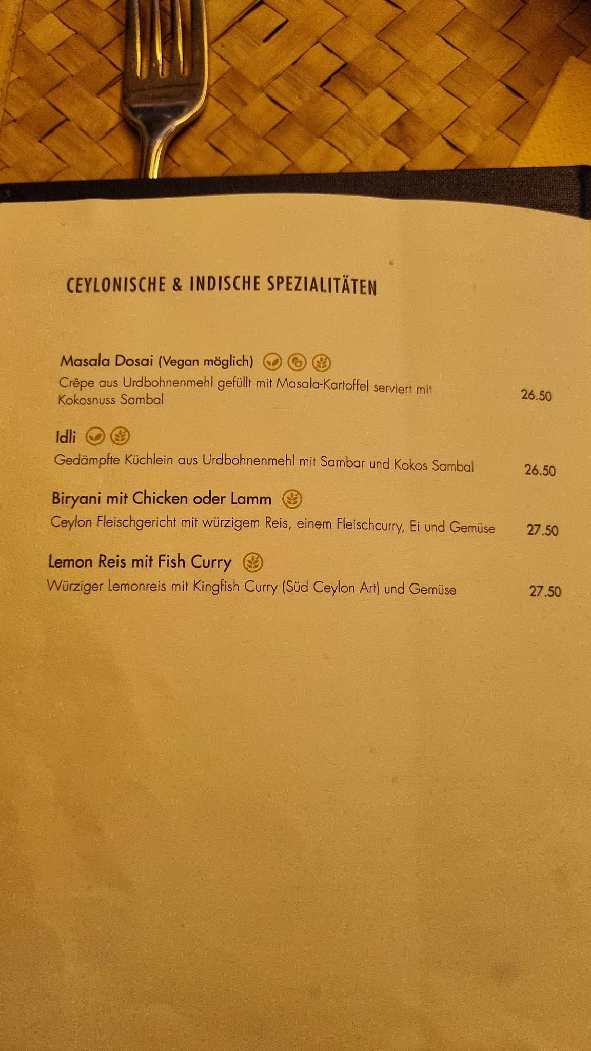 Menu di Neela 