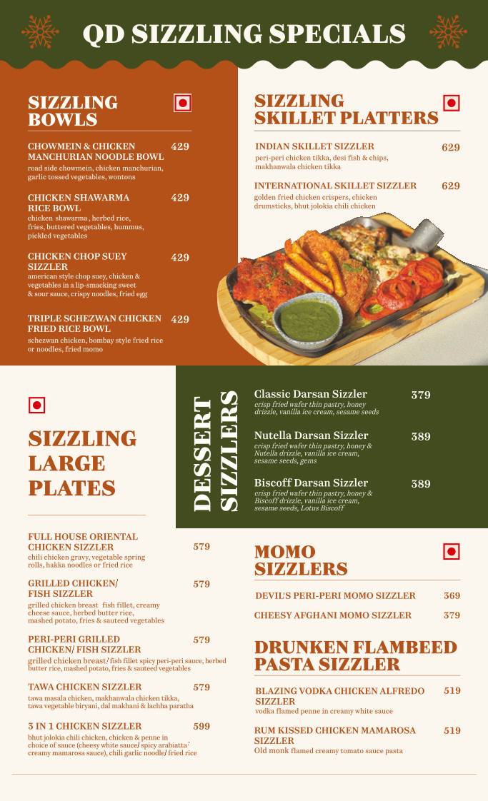 QD Restaurant menu