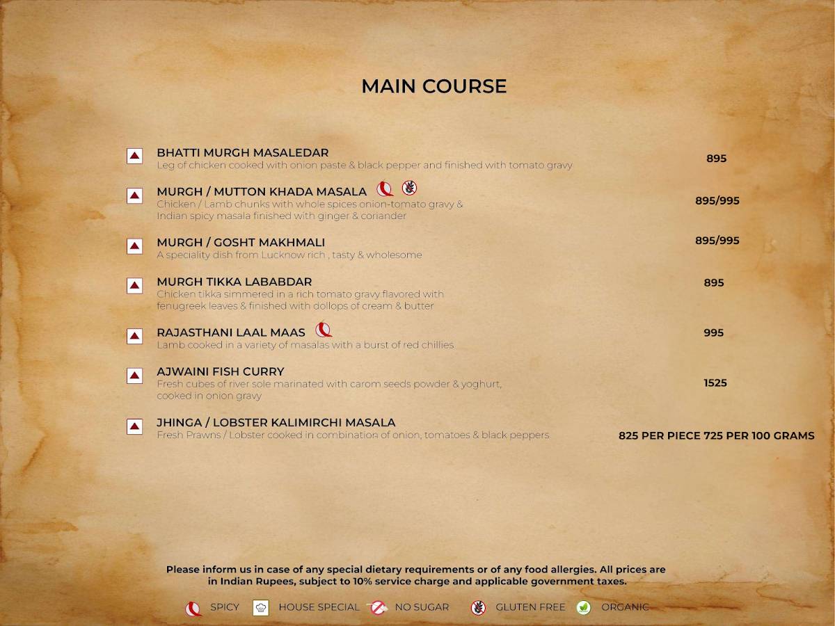 Sana-di-ge Delhi - Seafood Restaurant menu