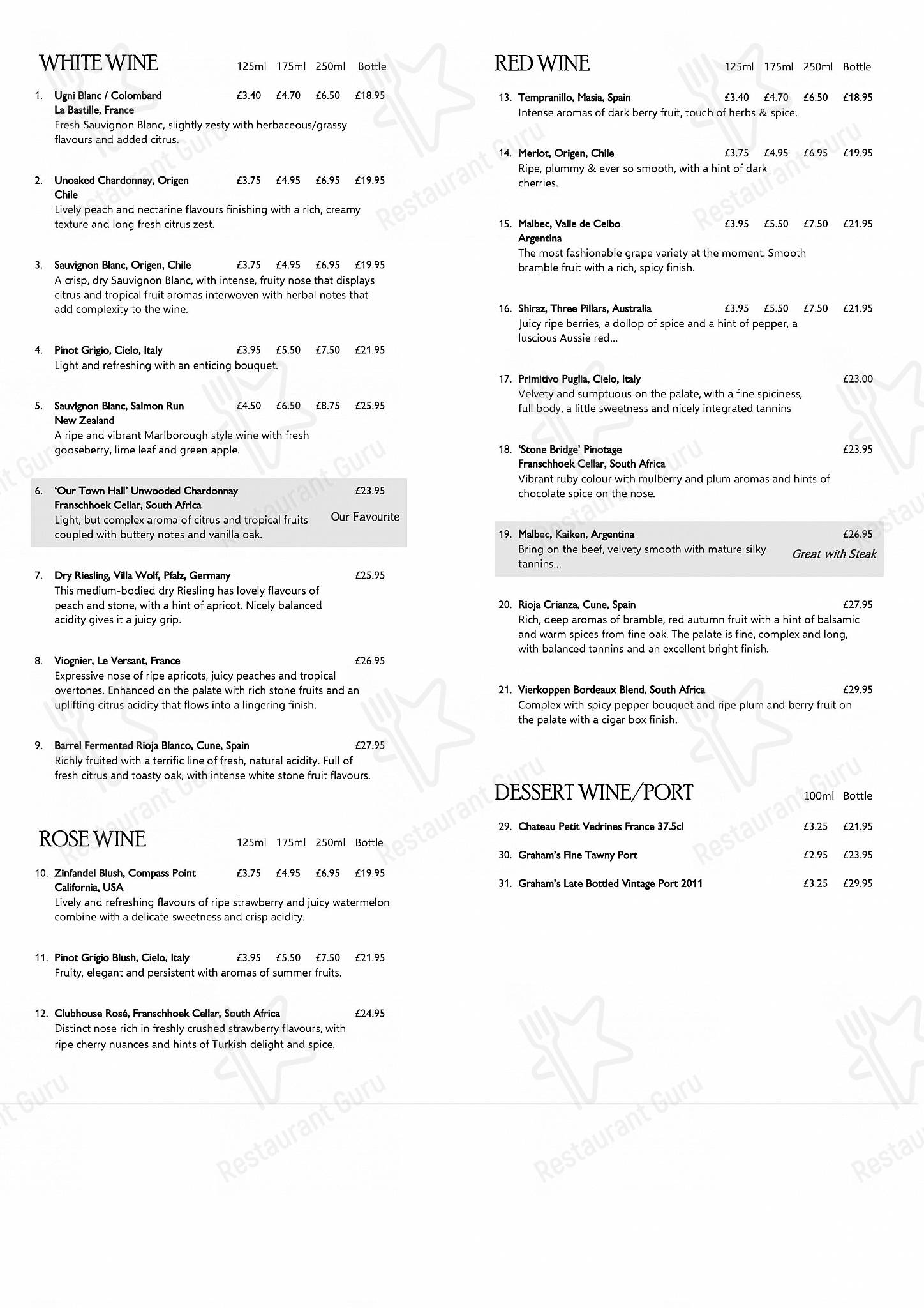 Menu at The New Inn at Easingwold pub & bar, Easingwold