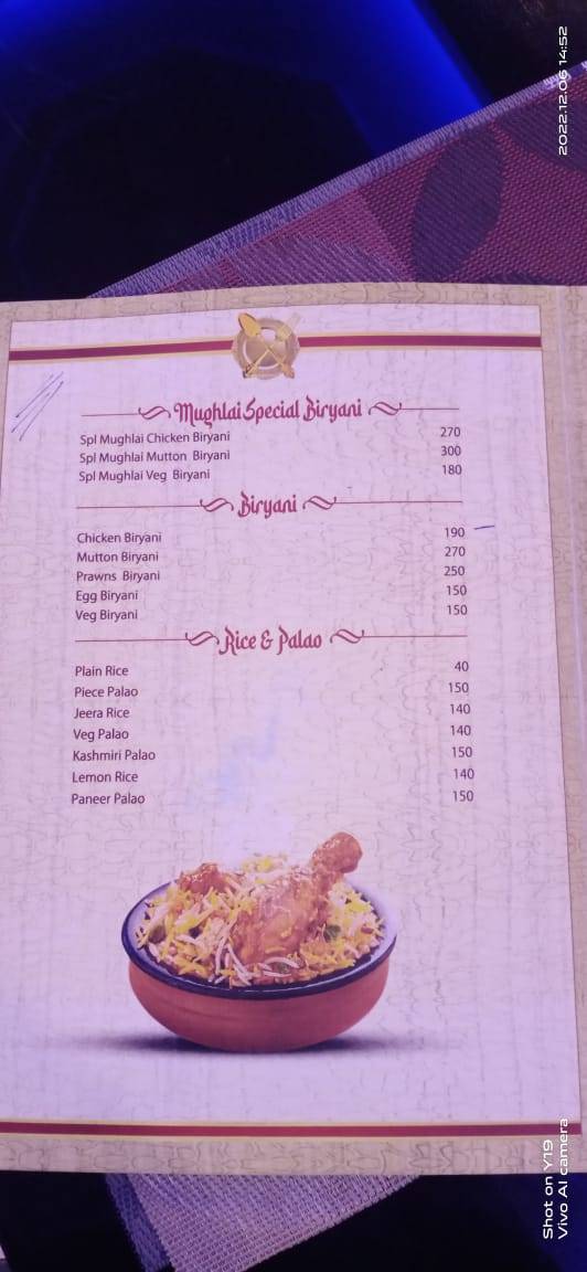 New Mughlai Darbar menu