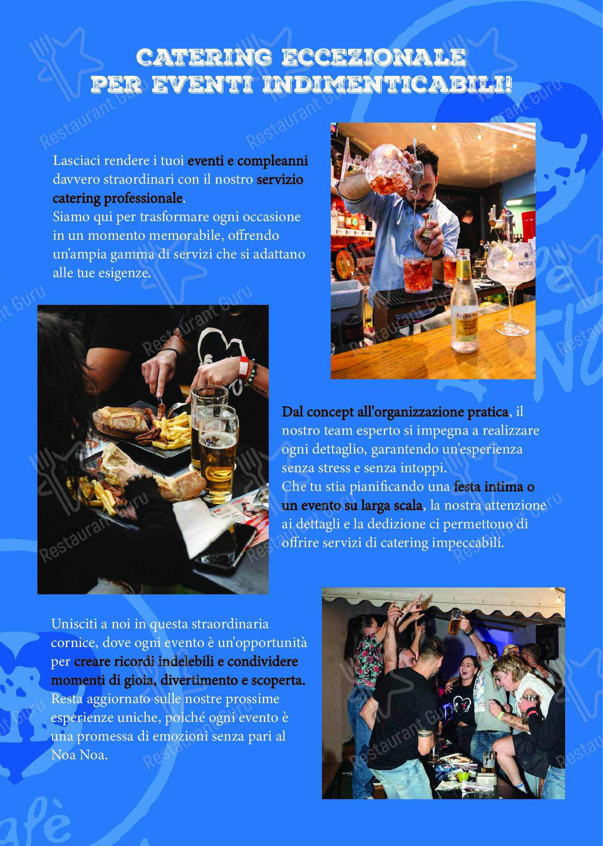 Menu di Noa Noa Cafe' Di Martinelli Fabiola - pasti e bevande