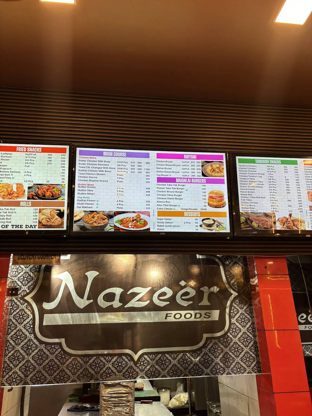 Nazeer Foods menu