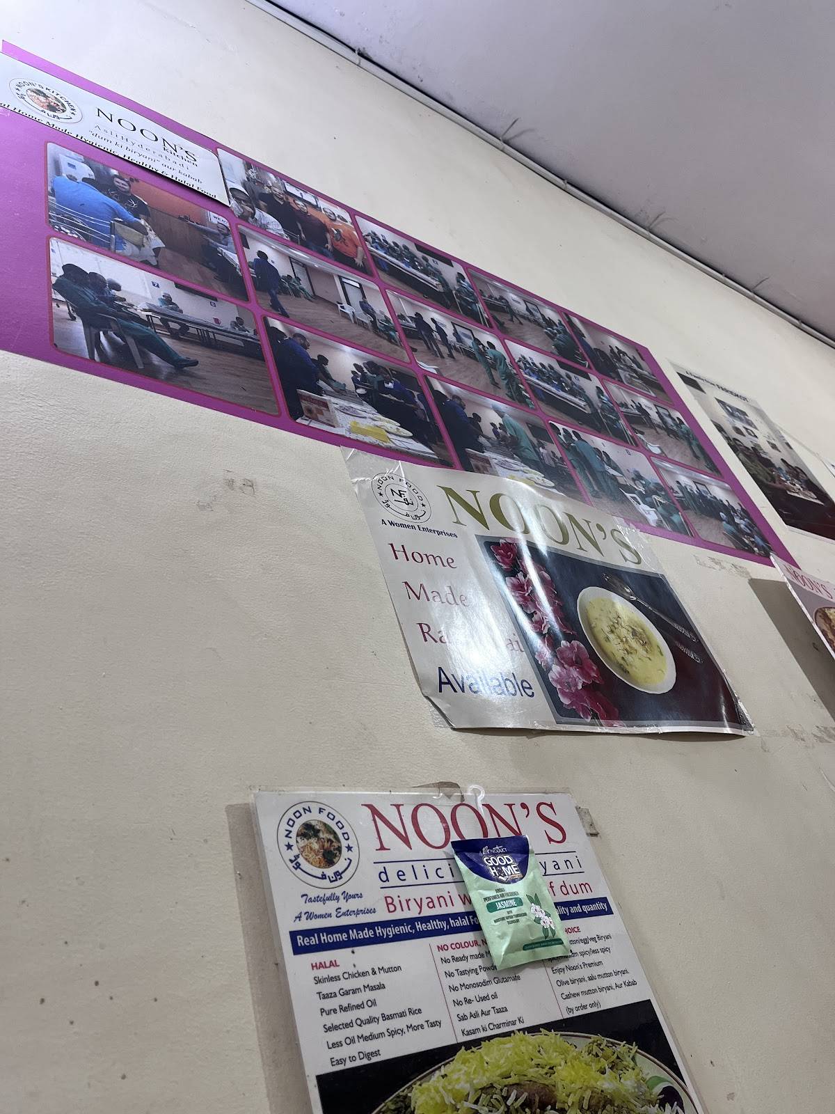 Noon's kitchen menu