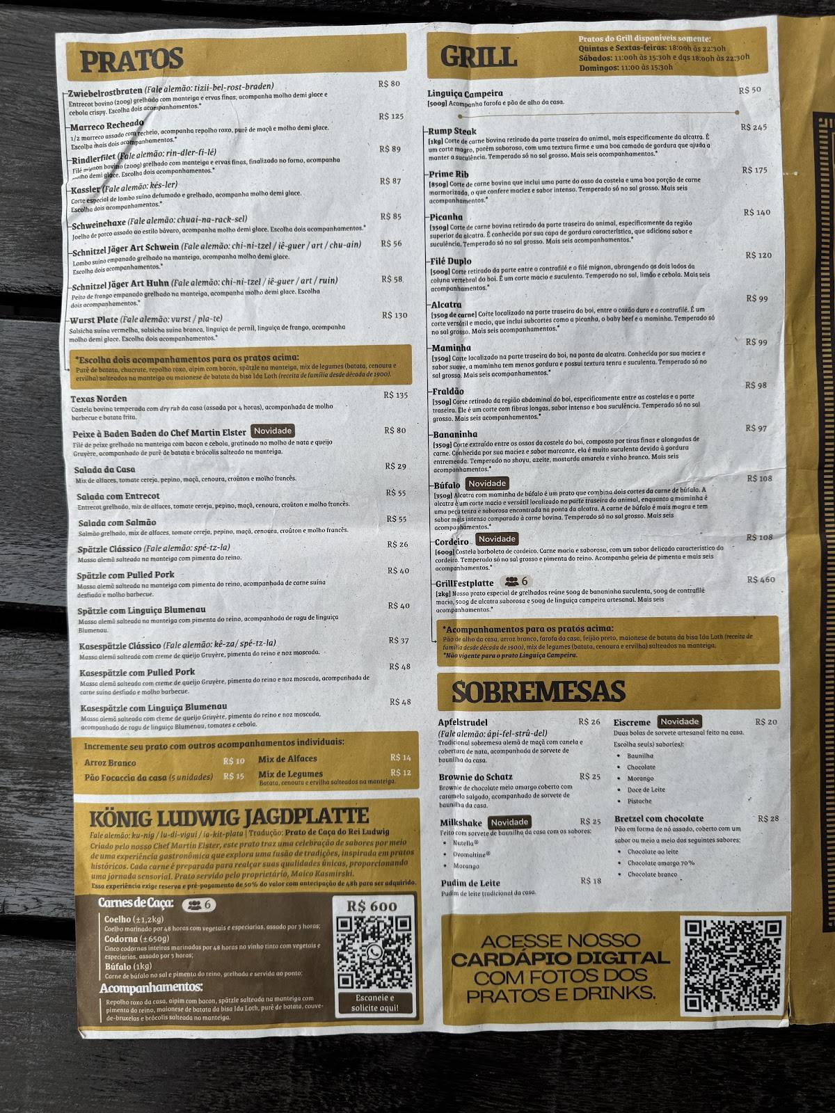 Norden Blumenau cardápio