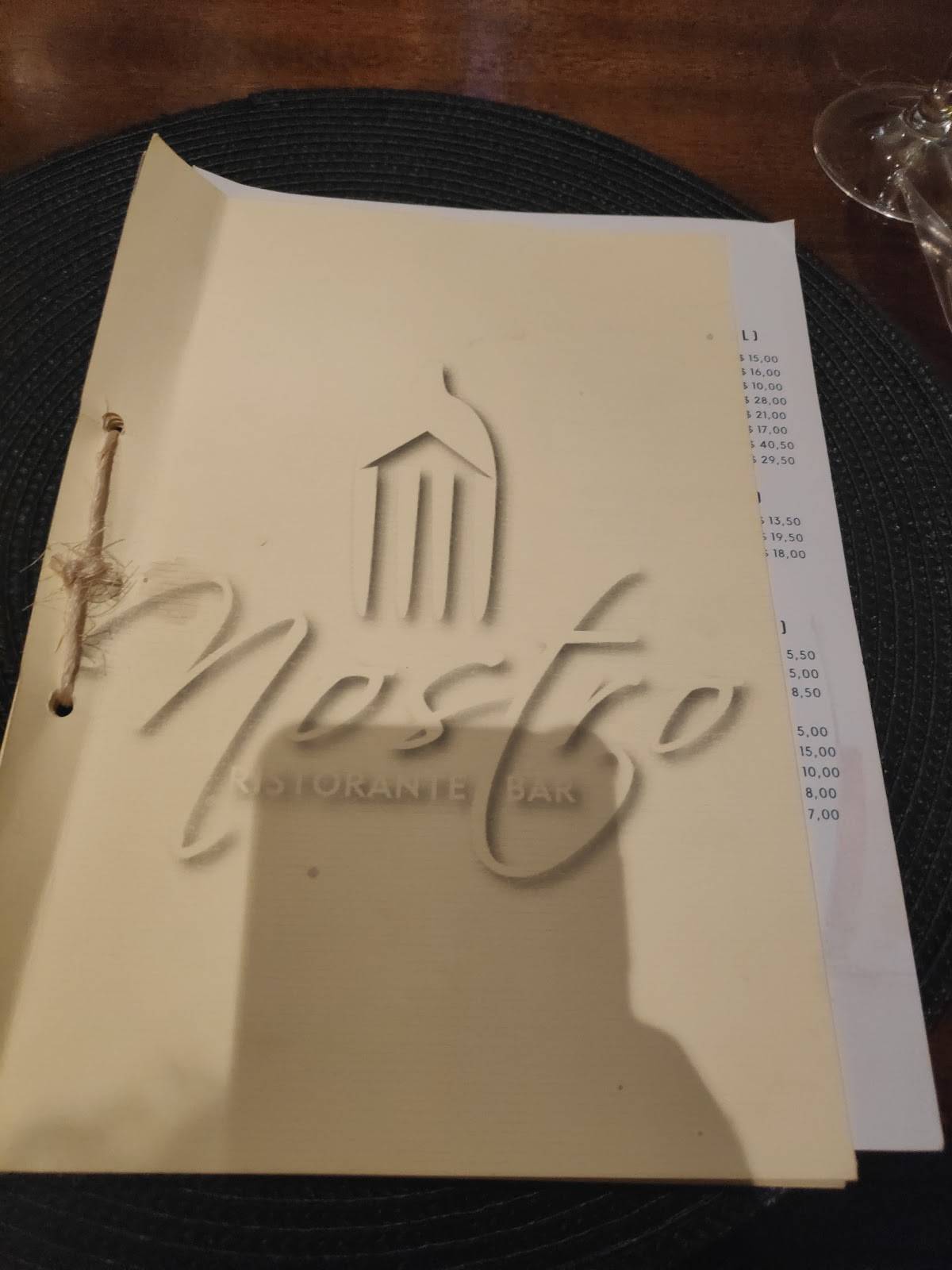 Nostro Ristorante Enoteca cardápio