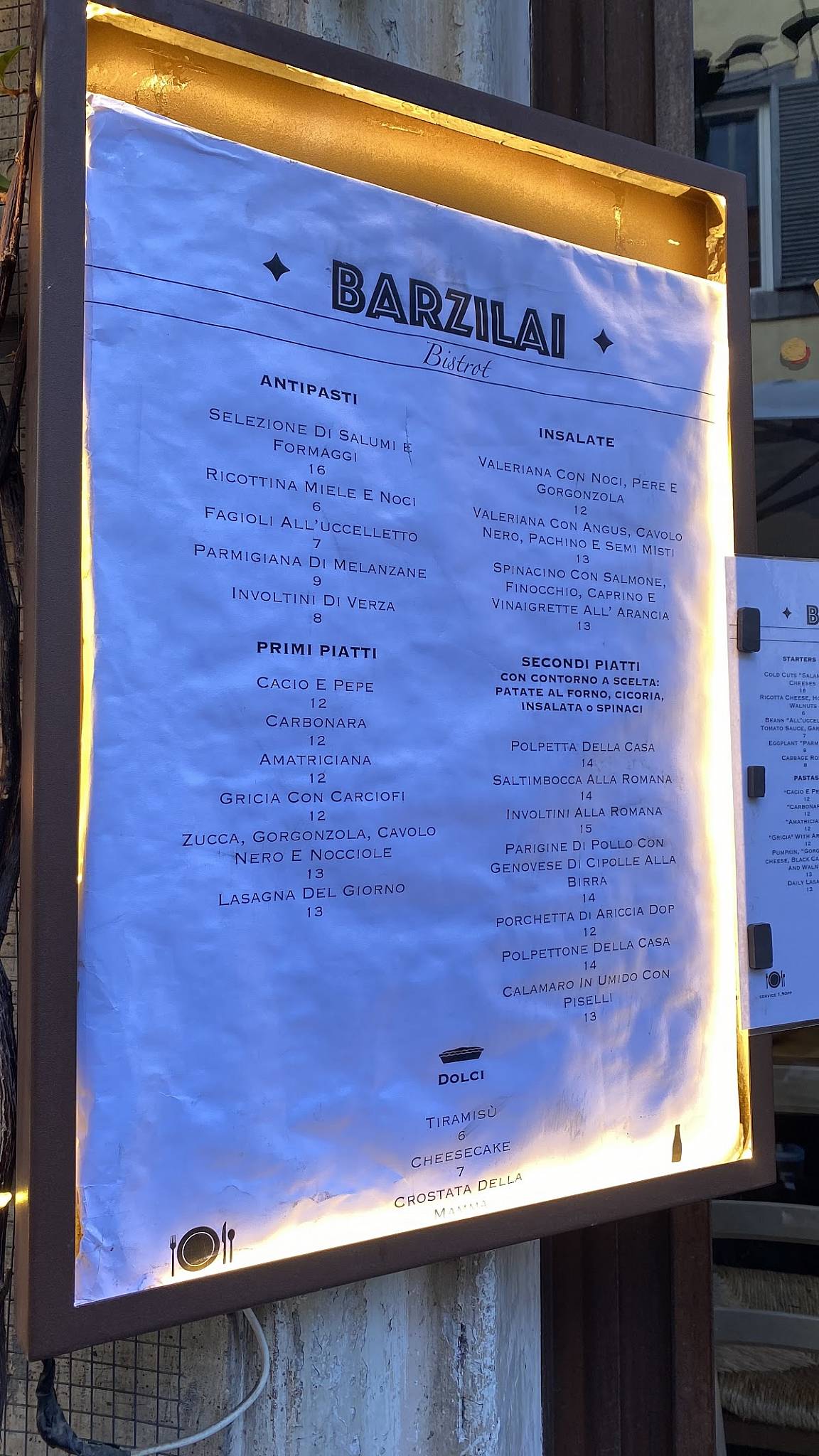 Menu di Noveunouno Srl 