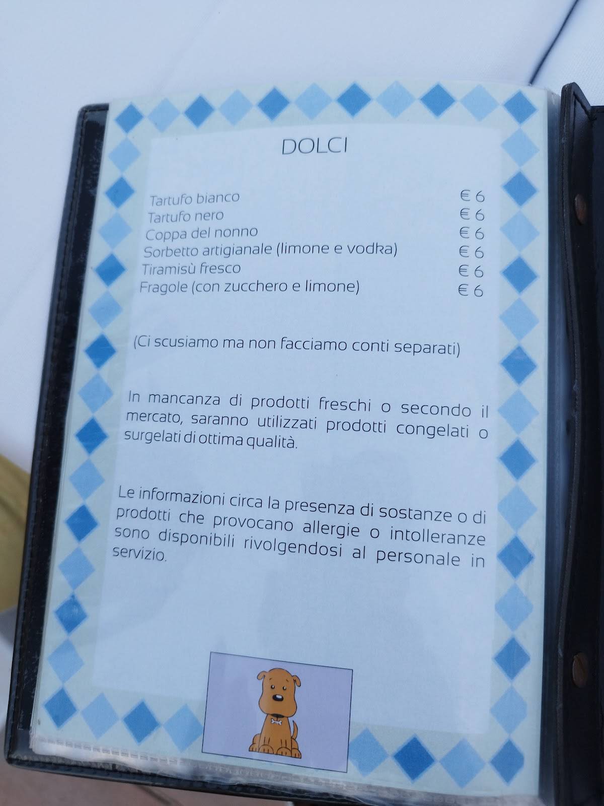 Menu di Ristorante Pizzeria Il Galeone 