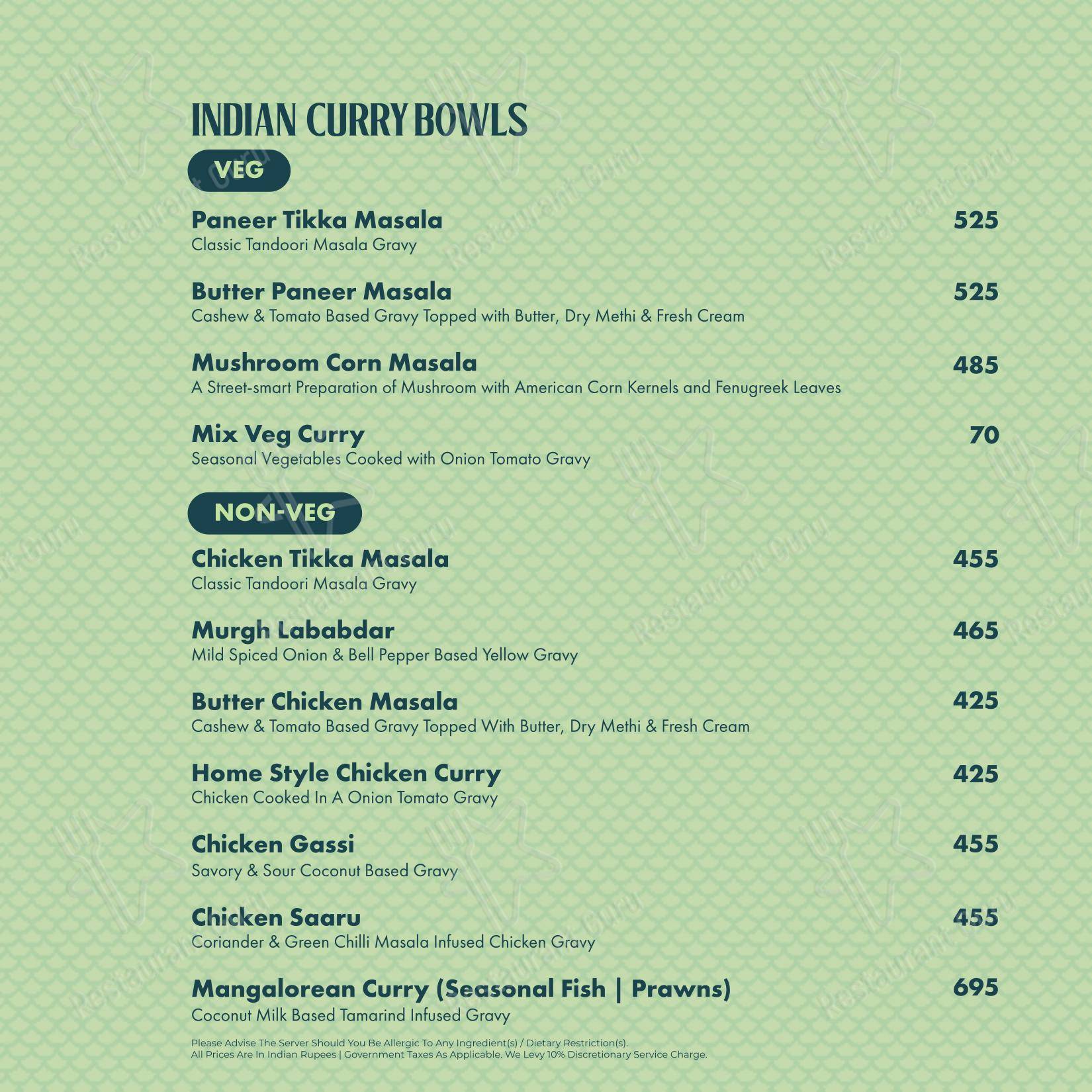 Nusa - Tropical Brewvilla - Menu bar