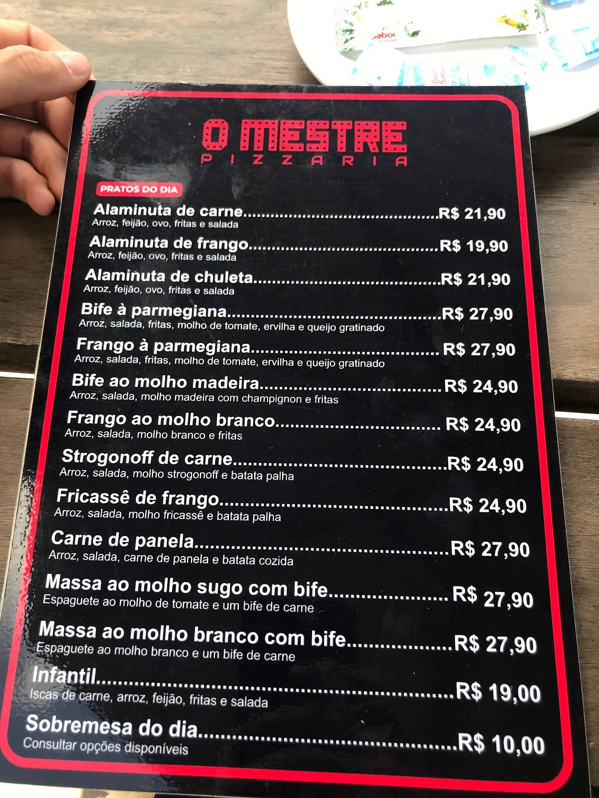 Menu em O Mestre Pizzaria Gourmet & Sushi, Gramado