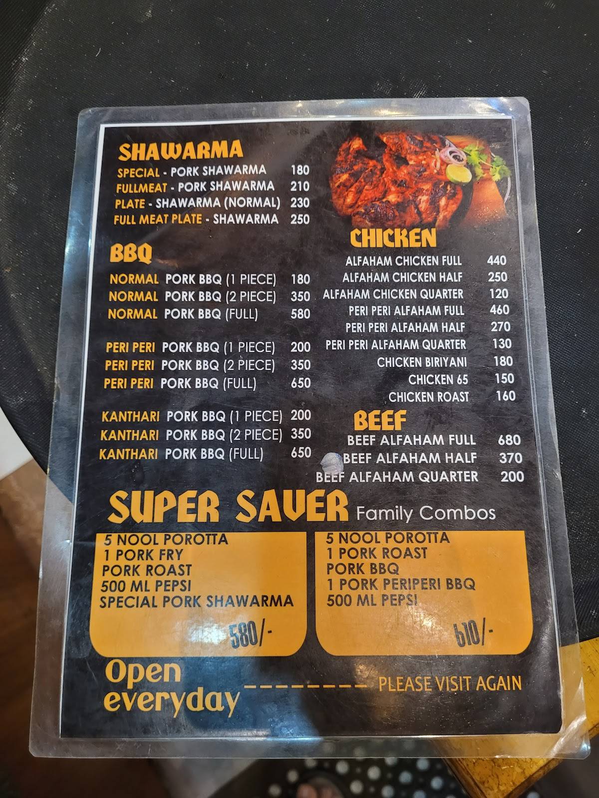 OCTOPUS PORK CAF menu