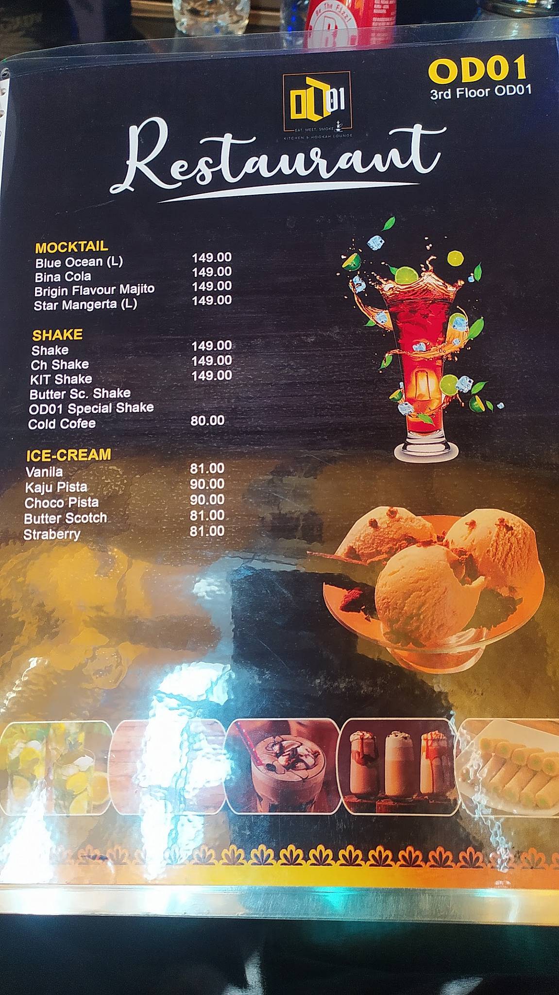 OD 01 menu