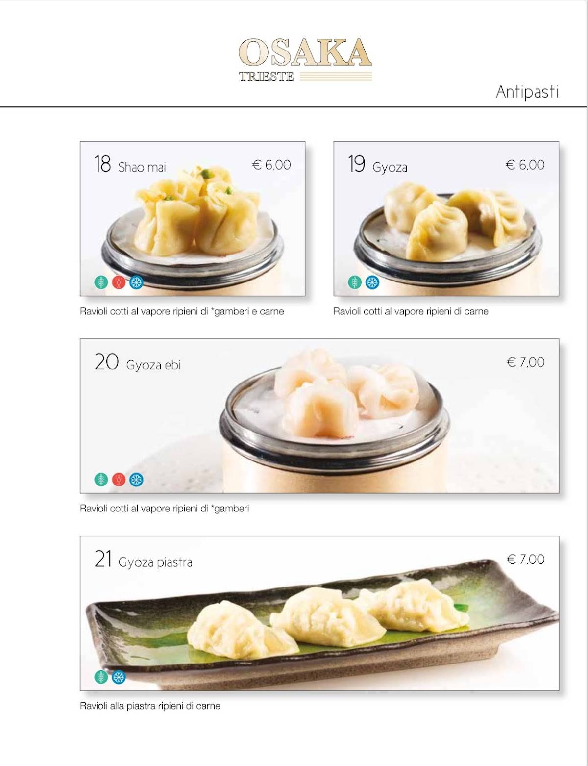 Menu di OSAKA 