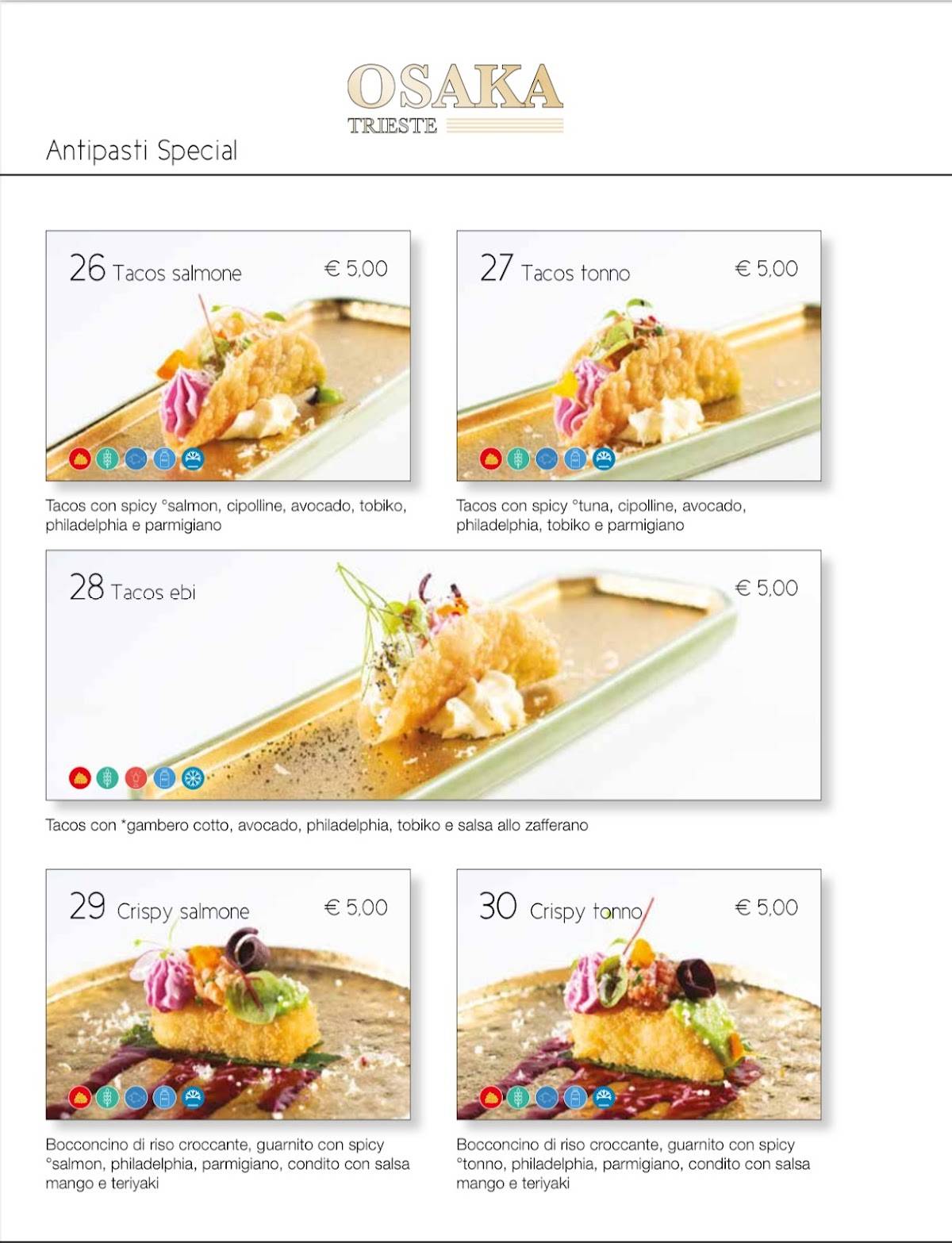 Menu di OSAKA 