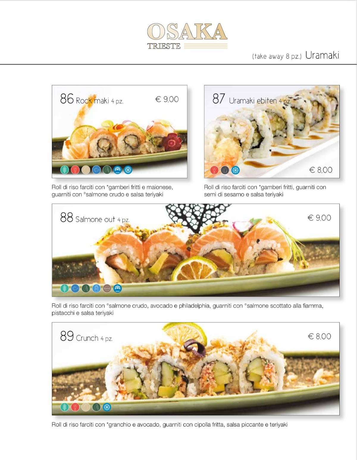 Menu di OSAKA 