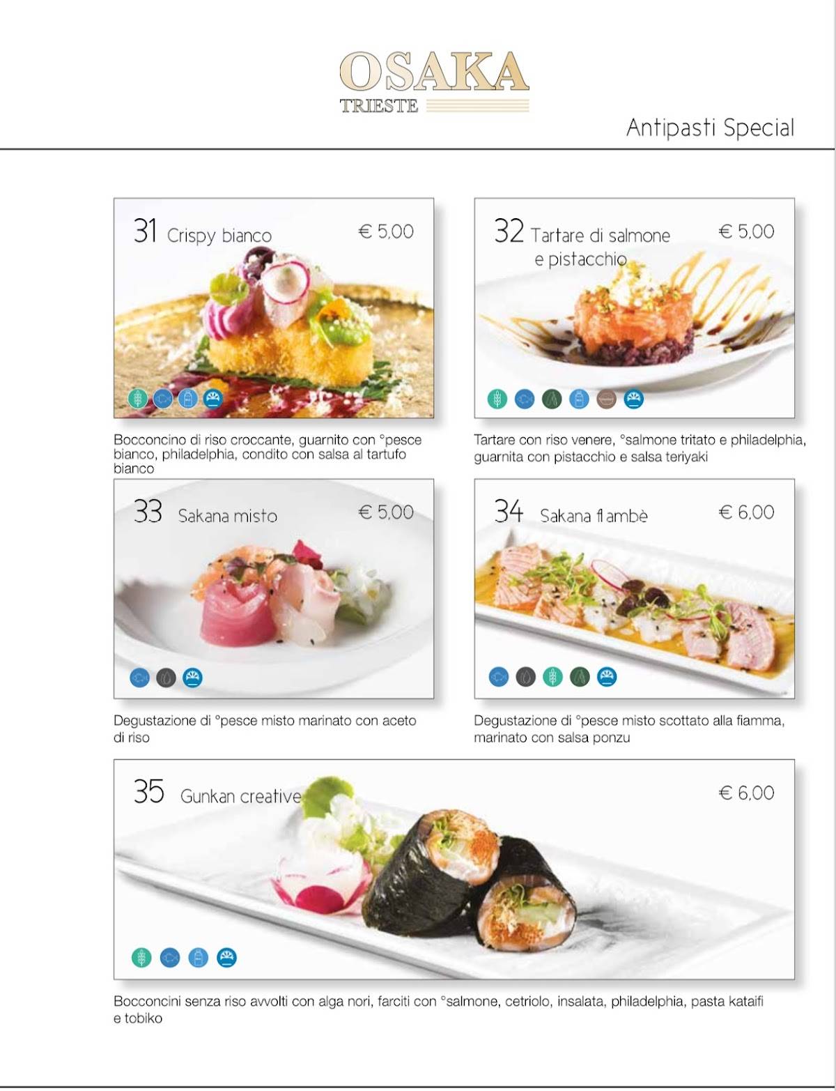 Menu di OSAKA 