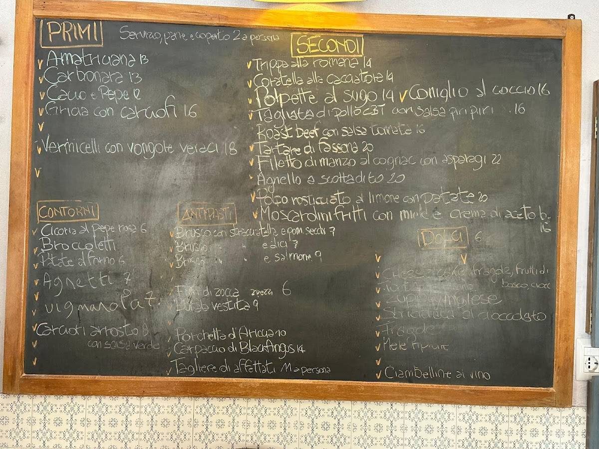 Menu di OSTERIA SETTE 