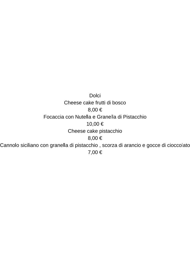 Menu di OVALE PINSERIA 