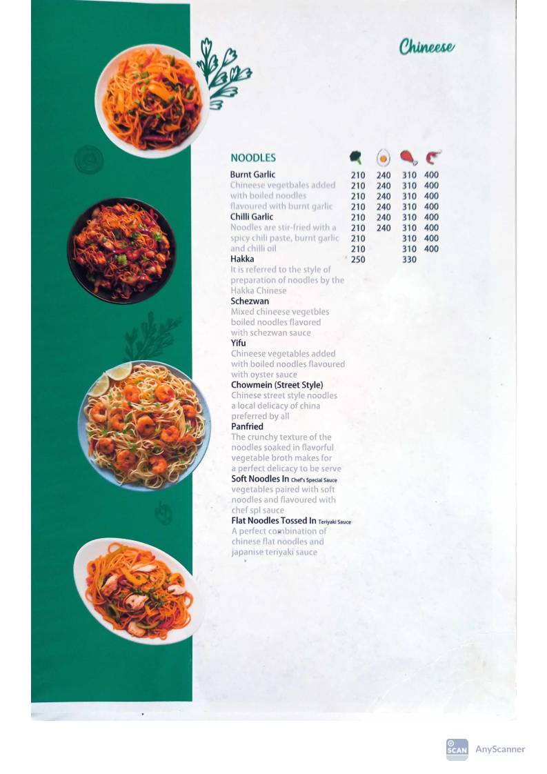 Oberai Bakers & Cafe menu