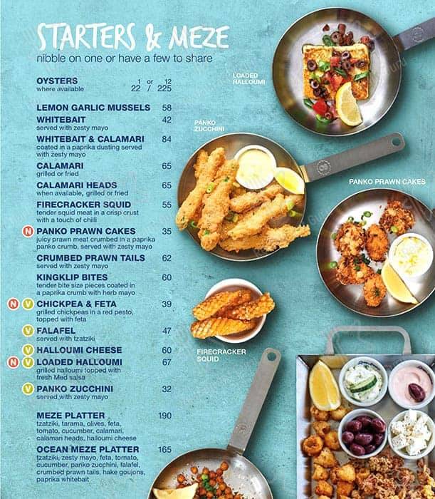 Menu de Ocean Basket Mall of the South