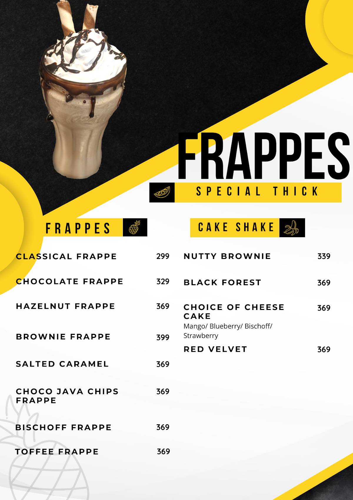 Ocean View Restaurant, Cafe and Party Hall- A Venture of J.P. Hospitality and Services menu