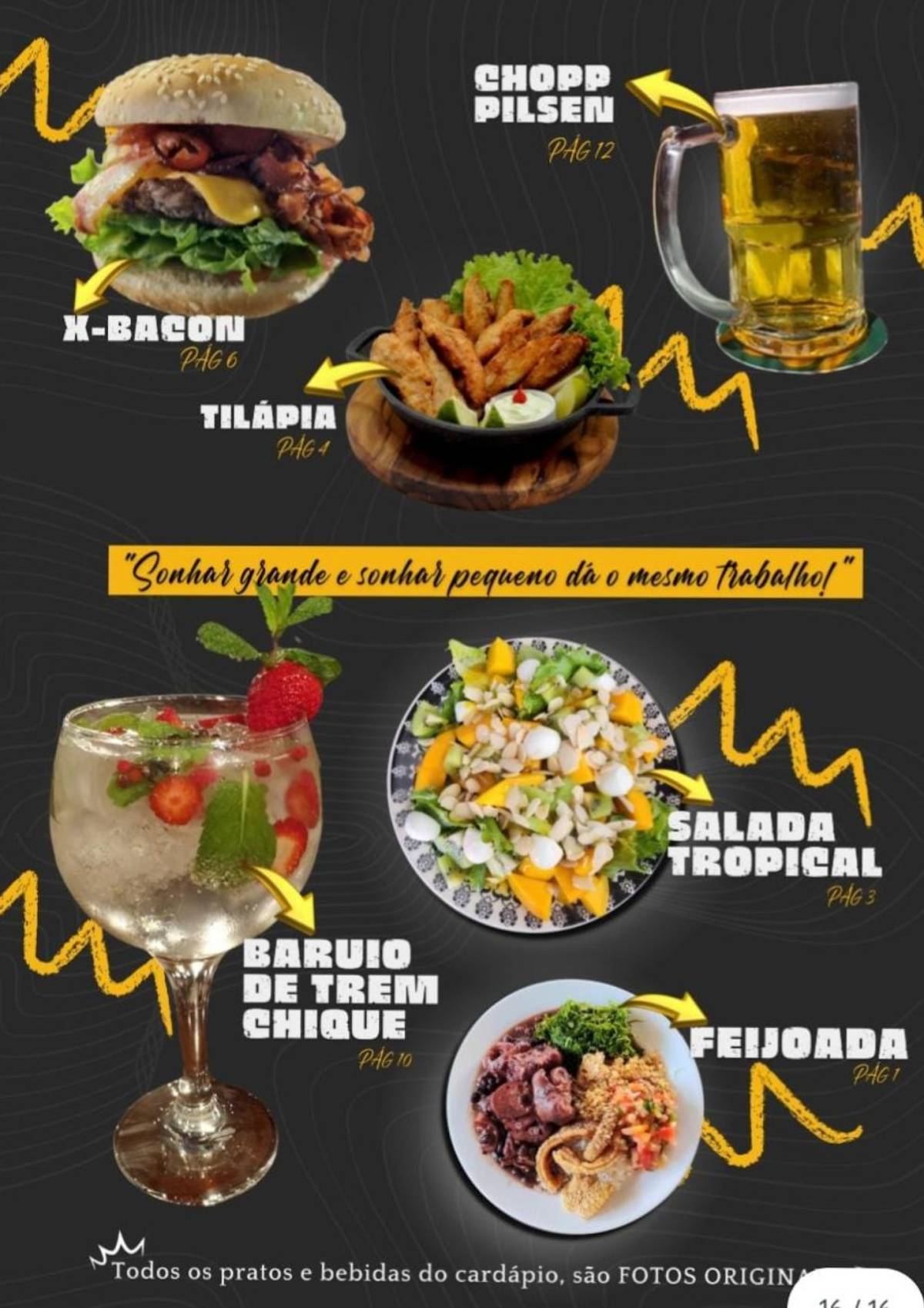 Restaurante bar Óiotrem cardápio