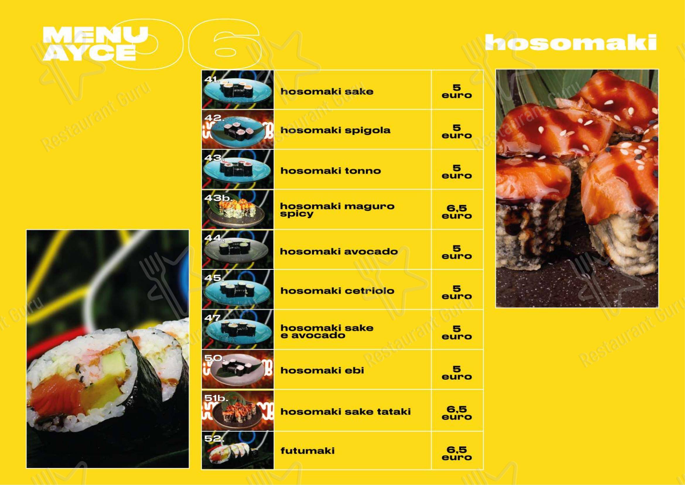 Menu pour Oishi Sushi Restaurant dans Rome