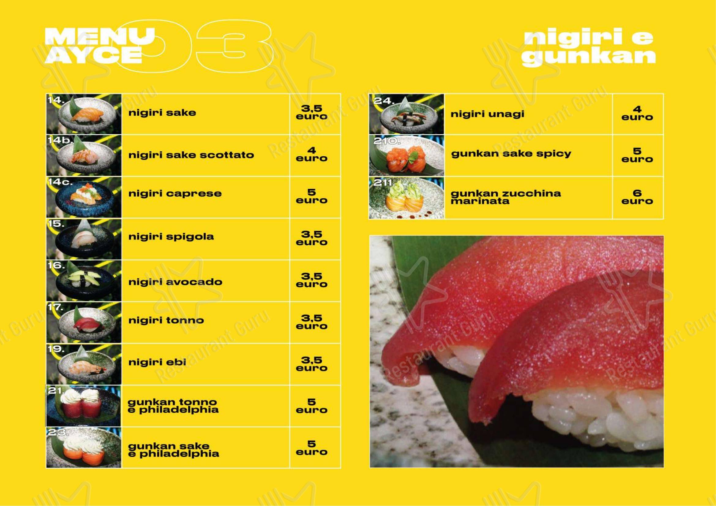 Menu pour Oishi Sushi Restaurant restaurant