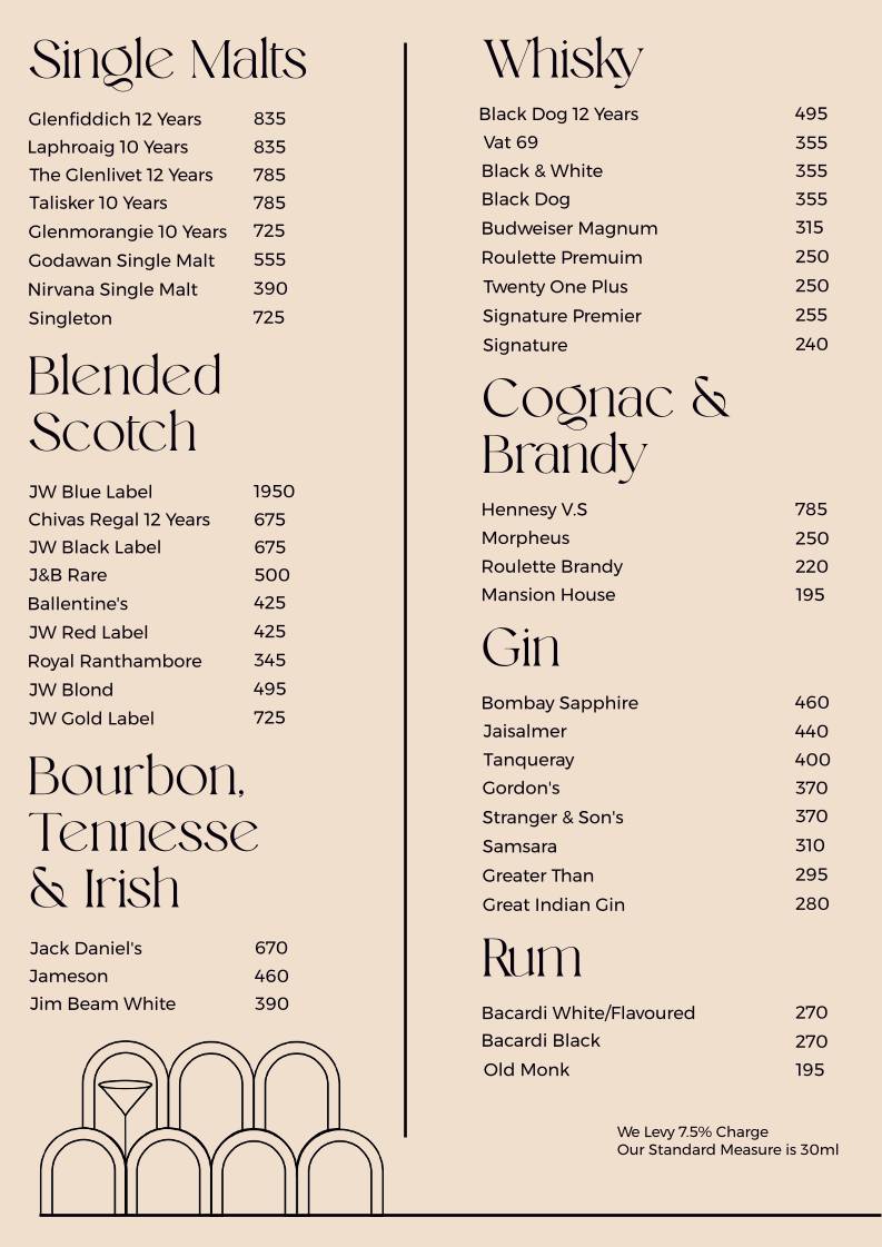 Orah Brew Garden menu