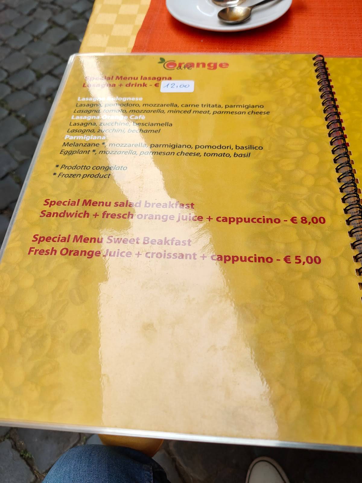 Menu di Orange Café 