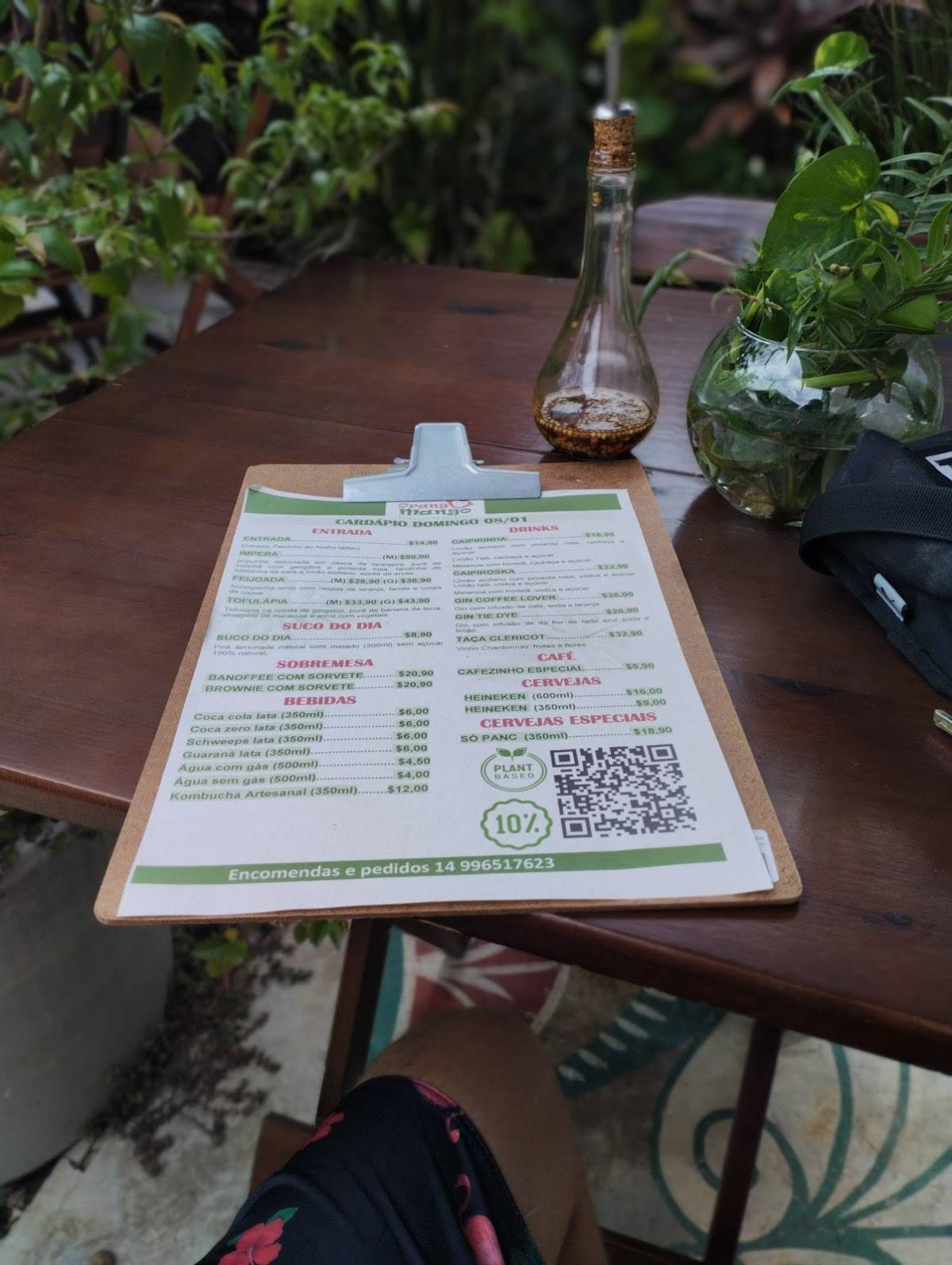 Orango Mango Alimentação Sustentável cardápio