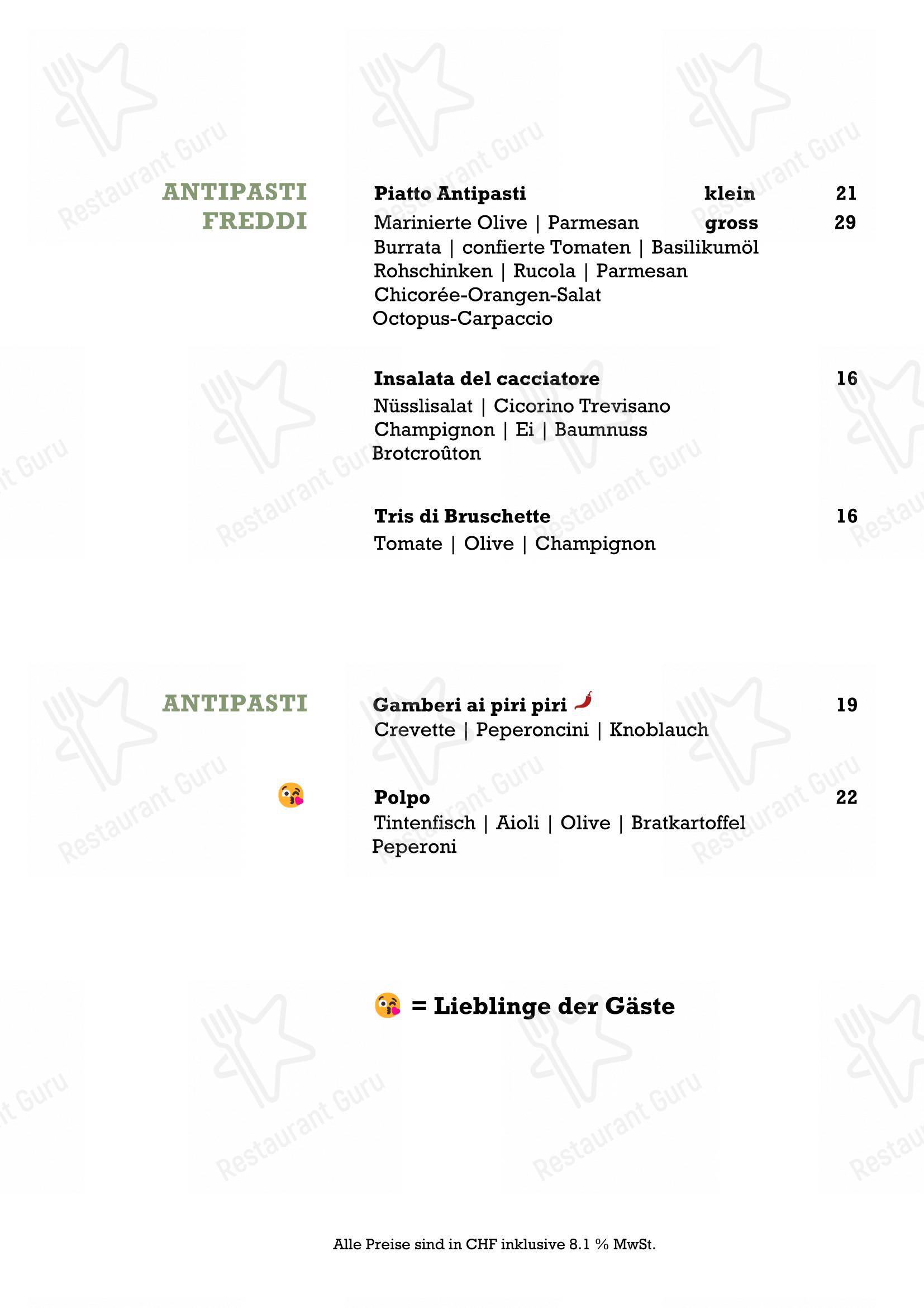 Menu per Osteria Borgo pizzeria