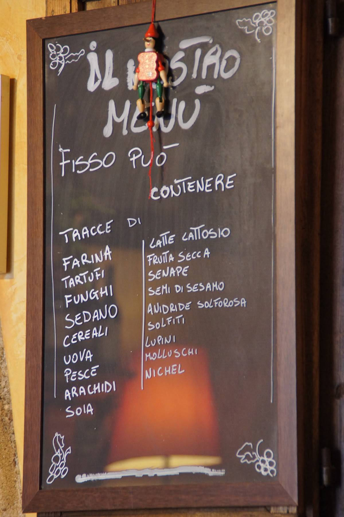 Menu di Osteria del Matto 