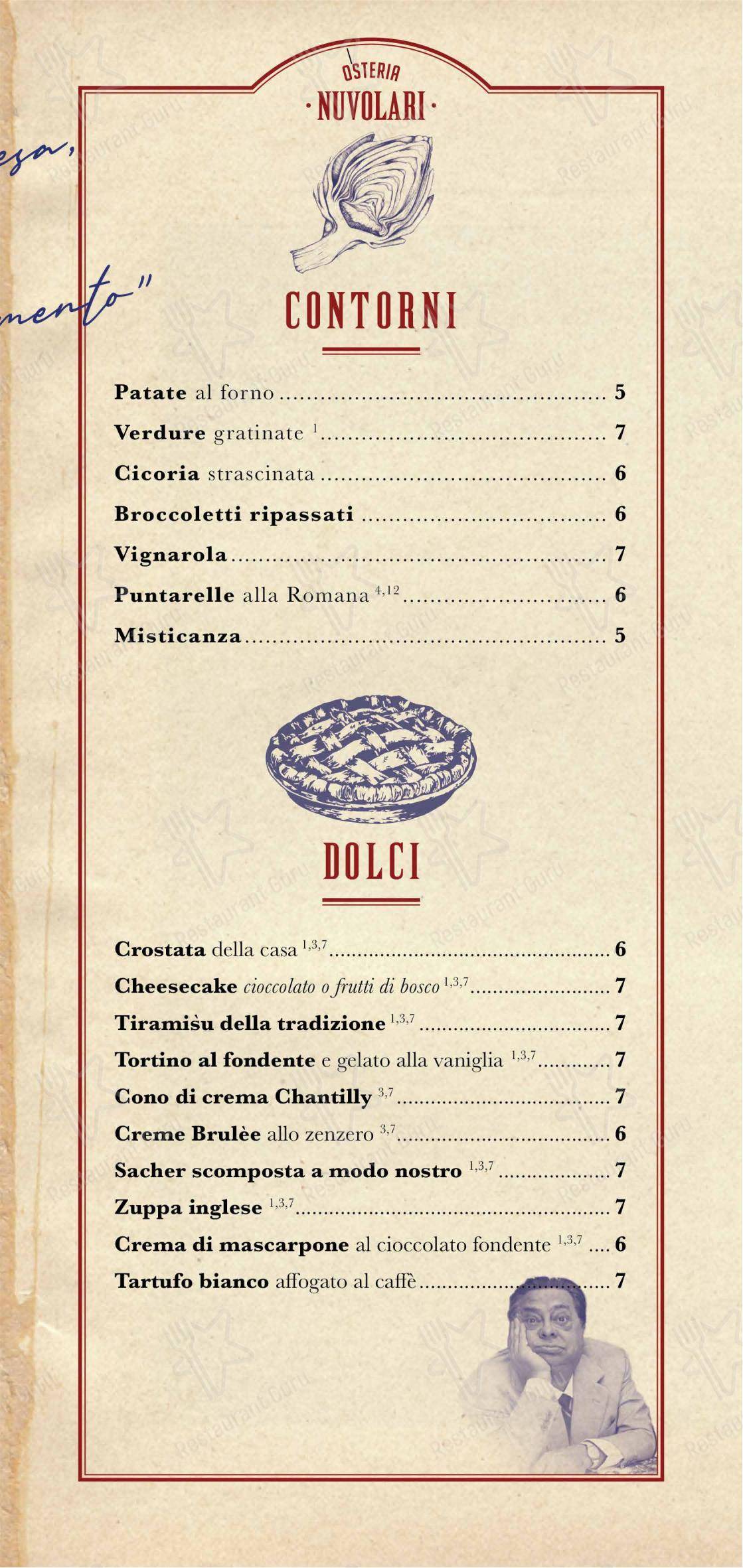 菜单 per Osteria Nuvolari ristorante
