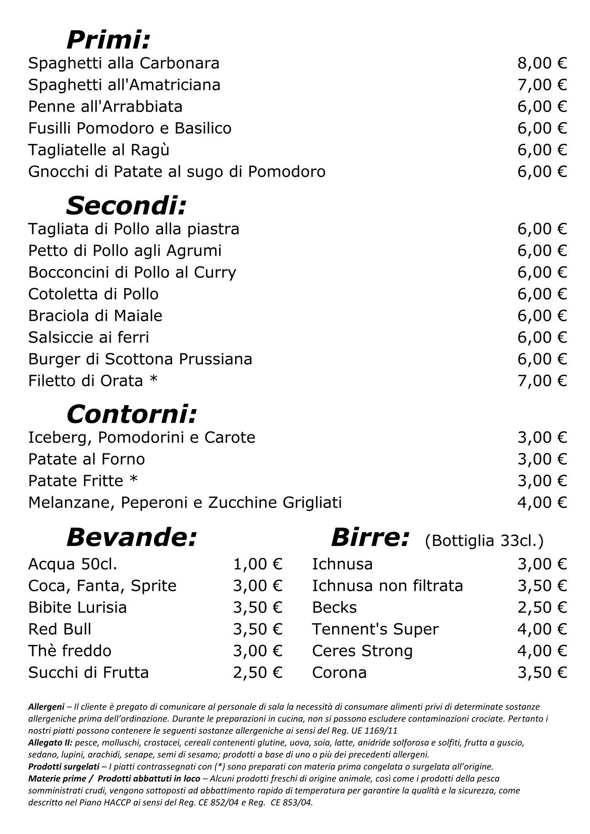 Menu di Otium 