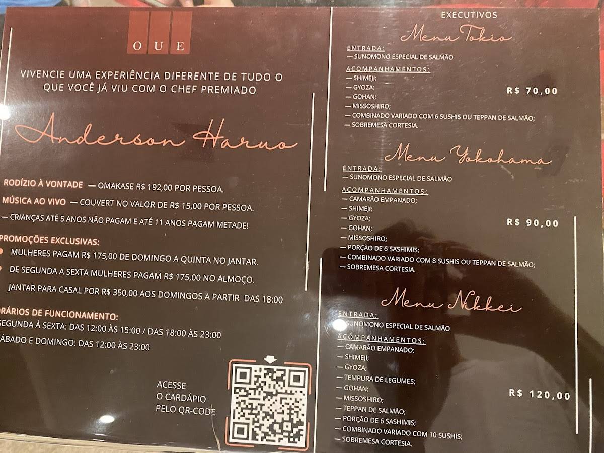 Oue Sushi Shopping Morumbi Town cardápio
