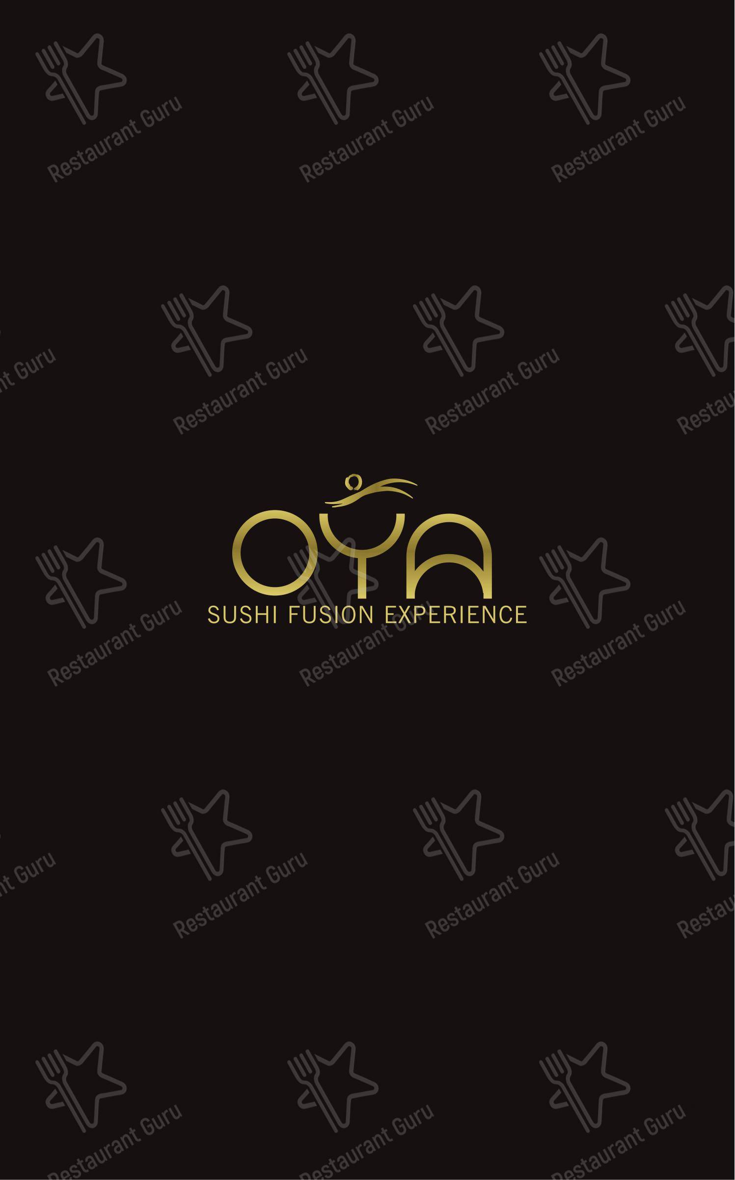 Menu bar per Oya Sushi Rovigo ristorante