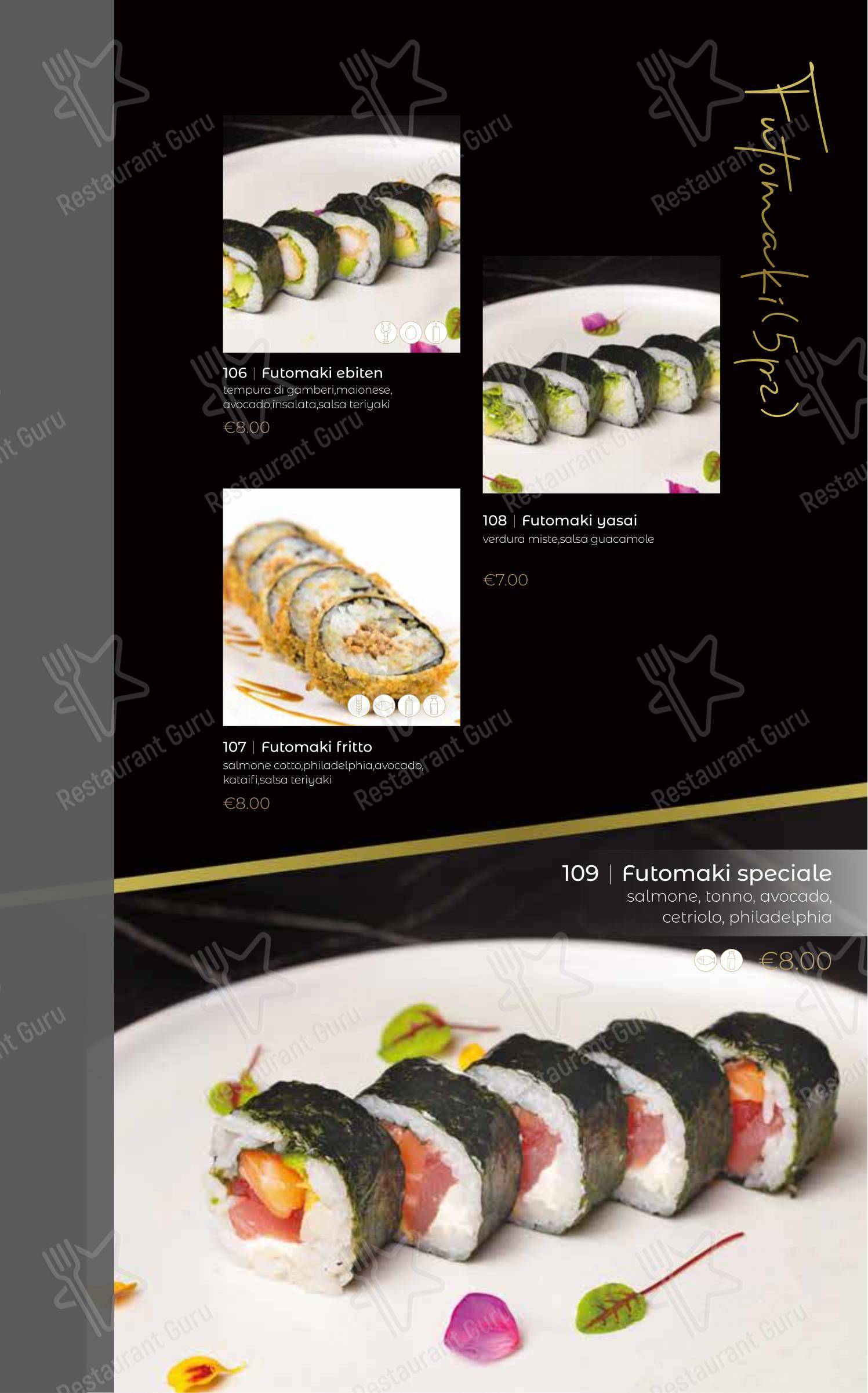 Menu bar per Oya Sushi Rovigo ristorante
