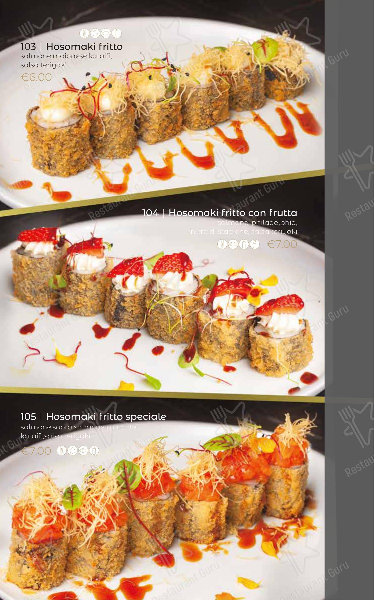 Oya Sushi Rovigo in Rovigo - Menu bar
