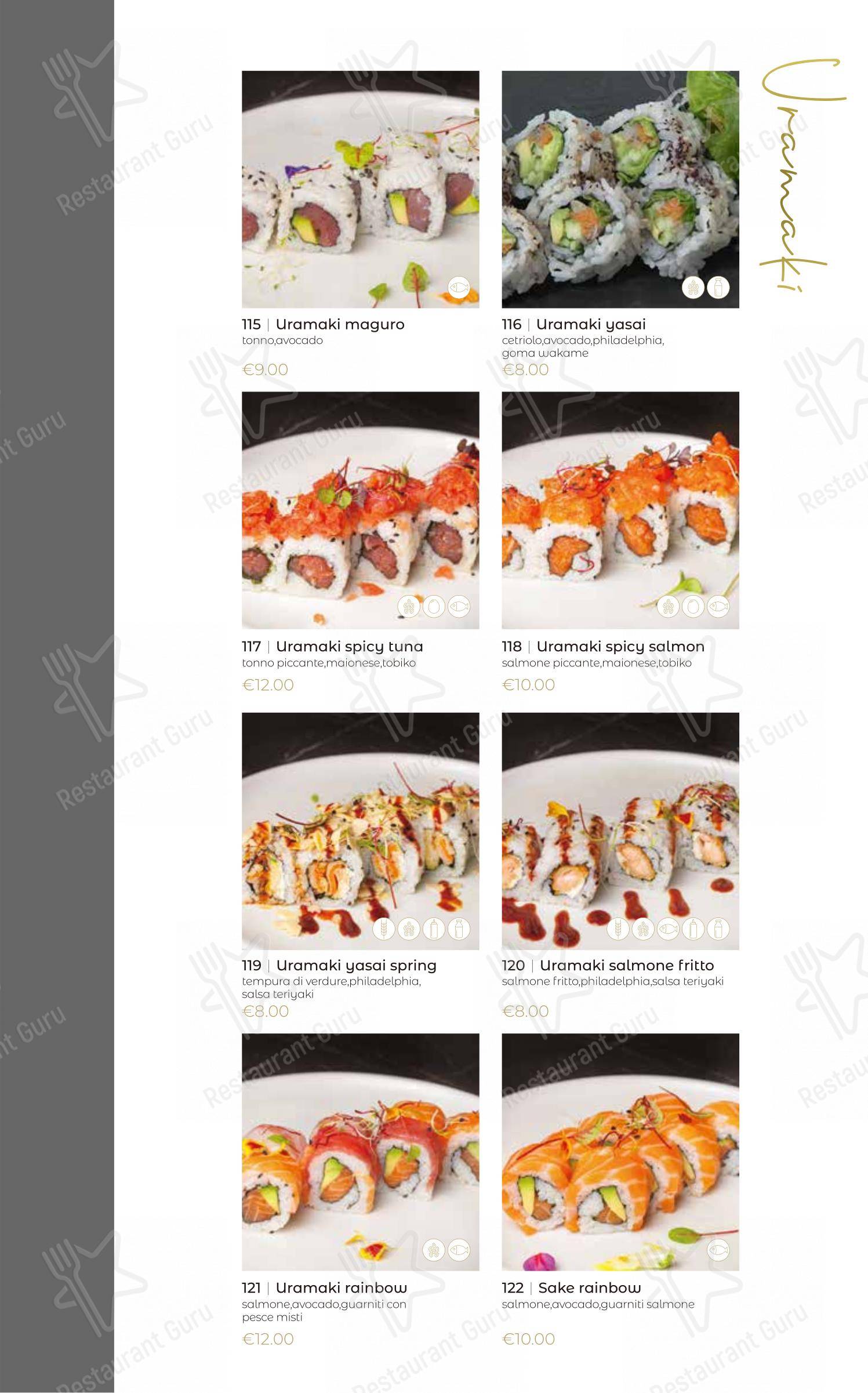 Oya Sushi Rovigo in Rovigo - Menu bar
