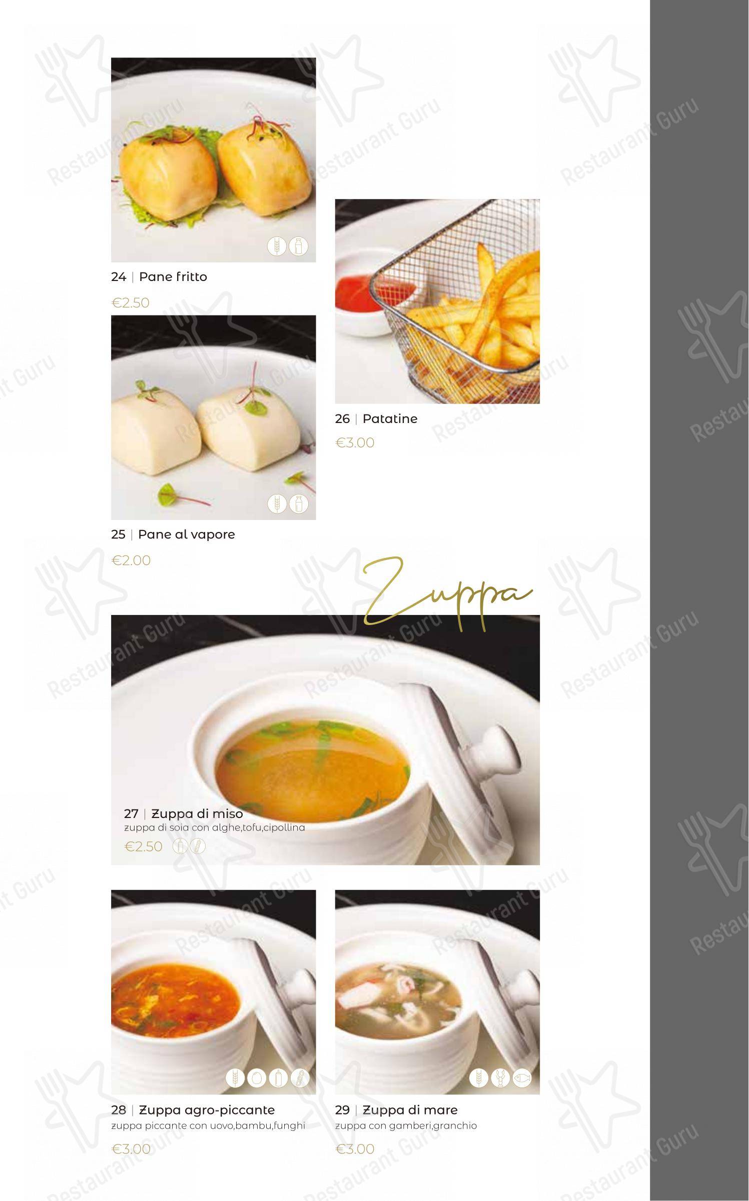 Menu di Oya Sushi Rovigo - Menu bar