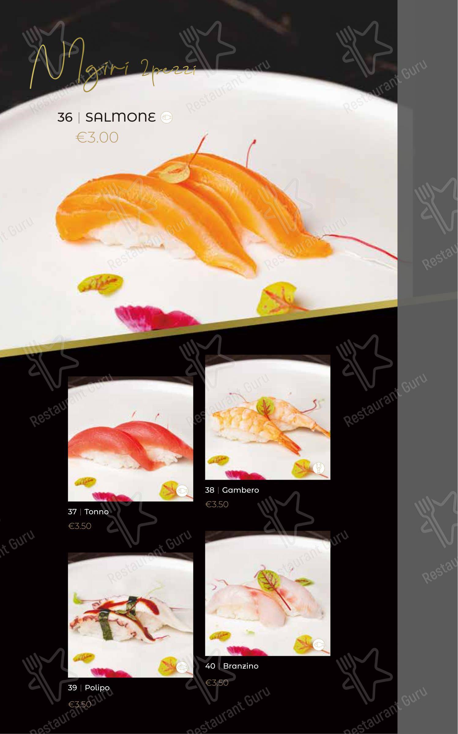 Oya Sushi Rovigo in Rovigo - Menu bar