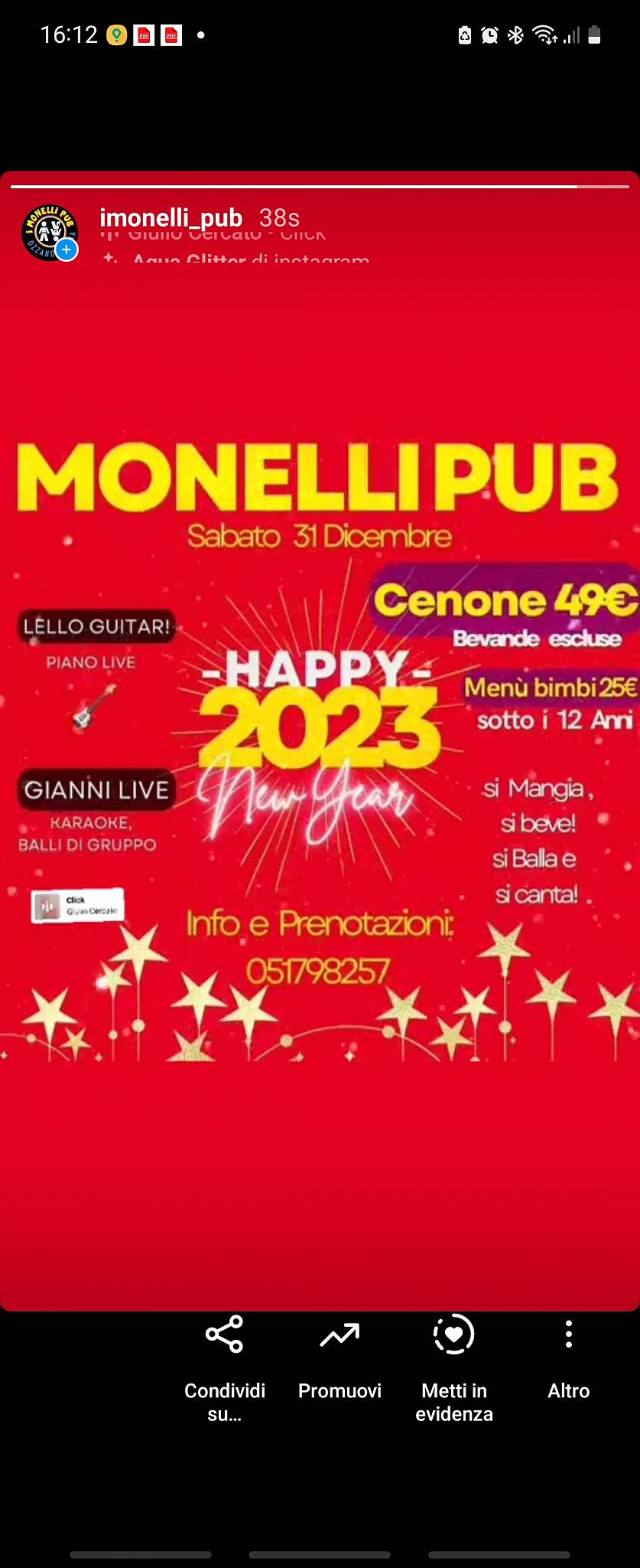Menu di Monelli ristorante discopub karaoke 