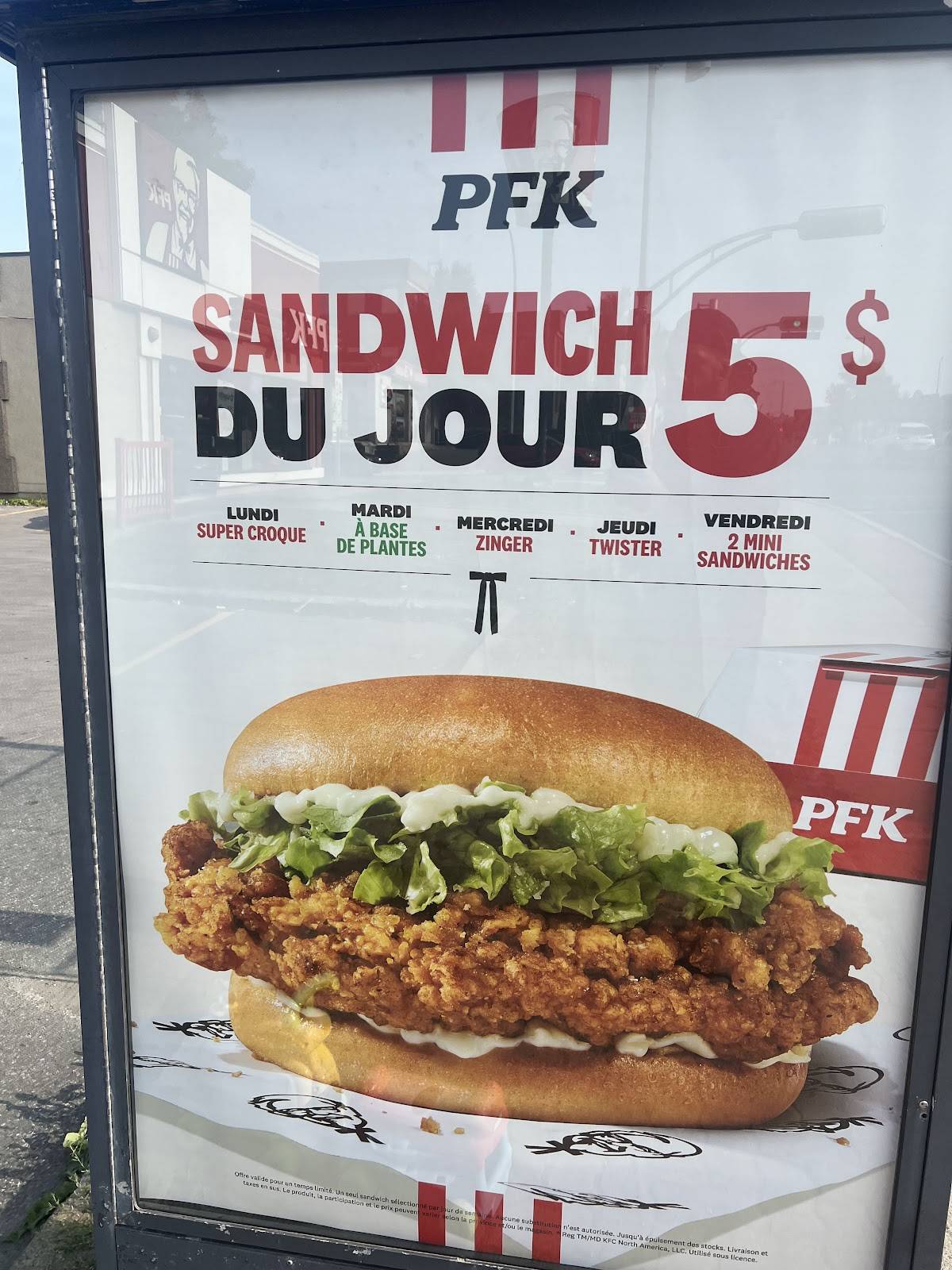 Menu de PFK
