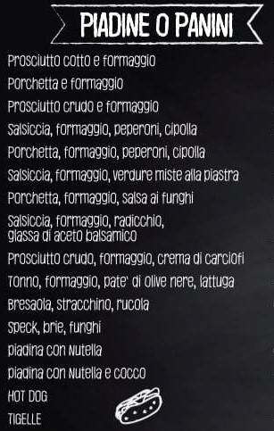 Menu di PIADINERIA da ROMEO in ROMEA 