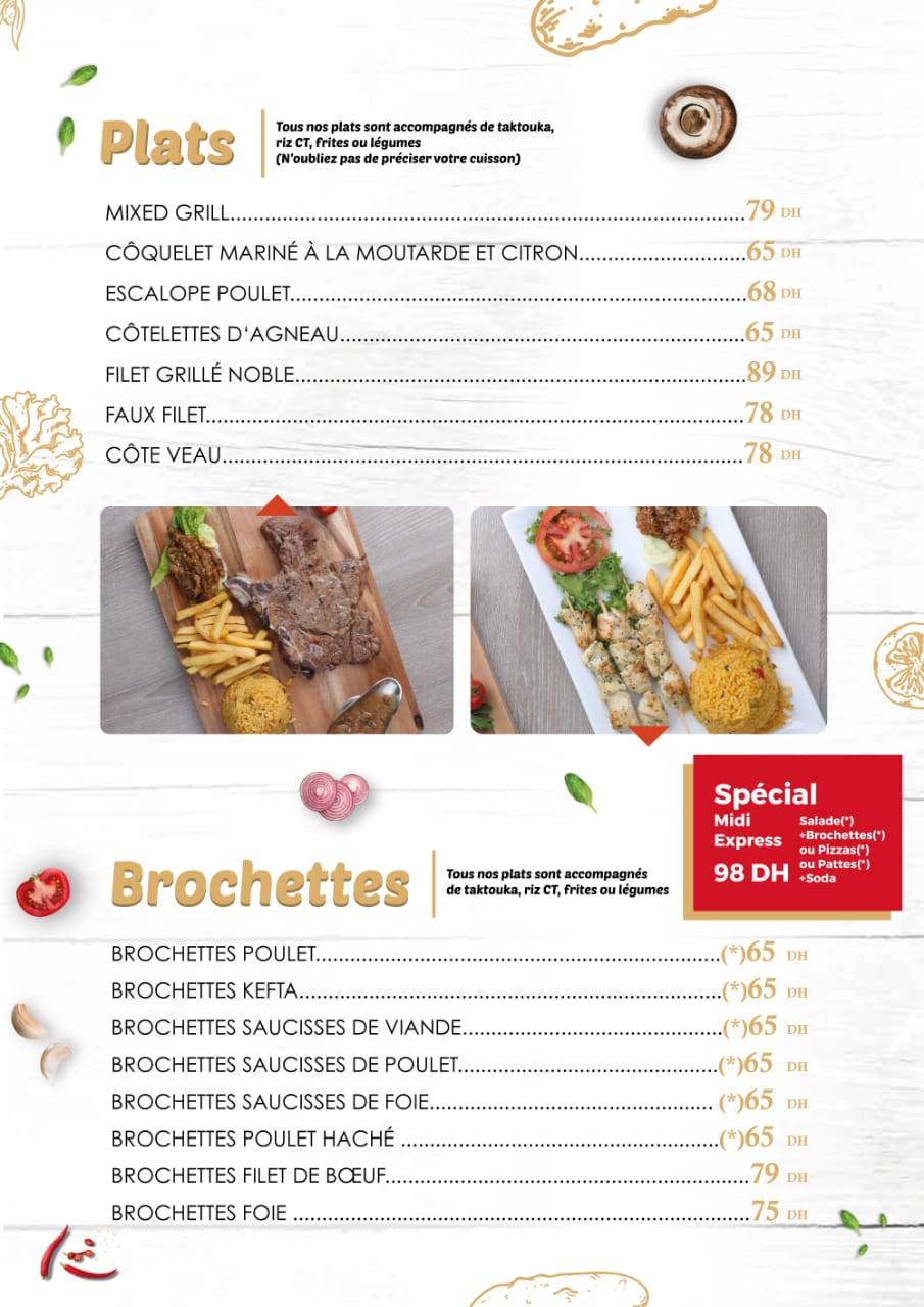 Menu de PINCHOS RYAD SQUARE